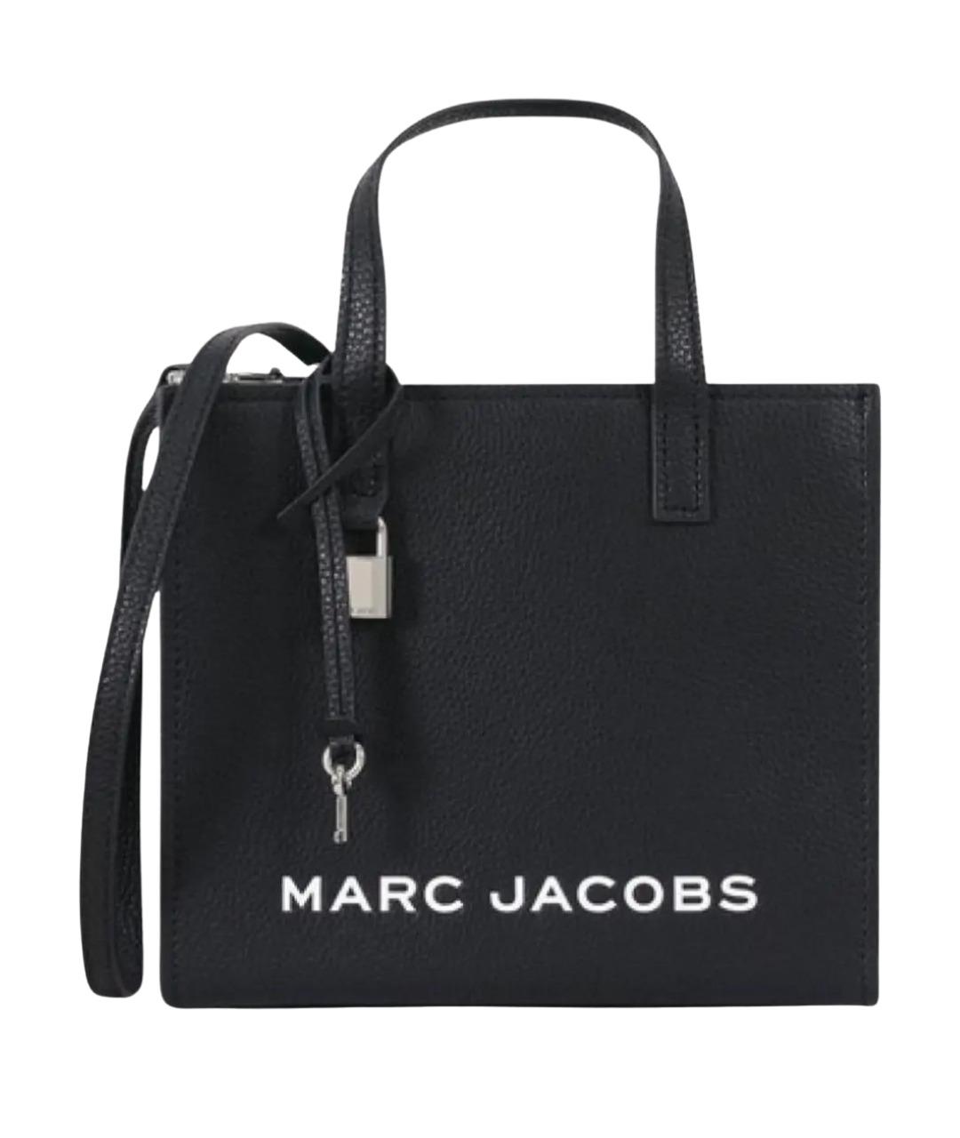 MARC JACOBS Черная кожаная сумка с короткими ручками, фото 1