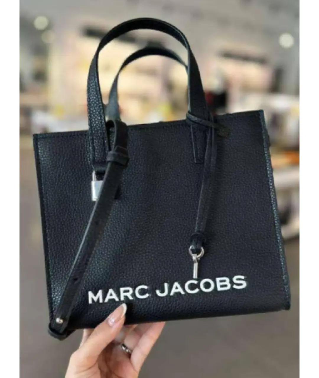 MARC JACOBS Черная кожаная сумка с короткими ручками, фото 2