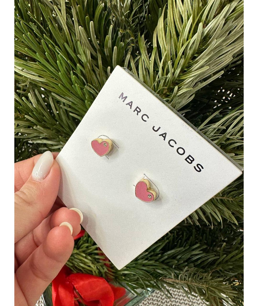 MARC JACOBS Розовые металлические серьги, фото 3