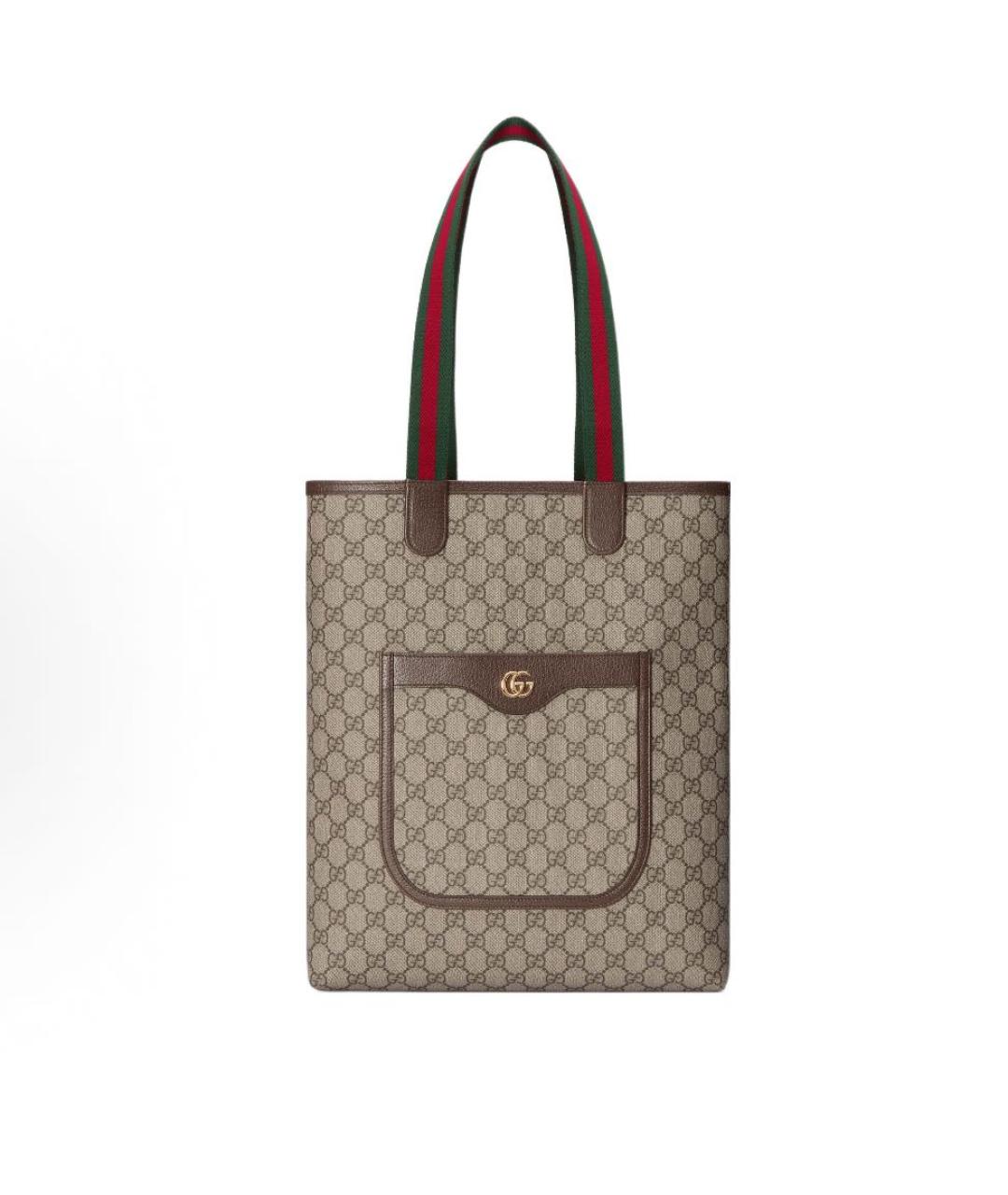 GUCCI Коричневая кожаная сумка с короткими ручками, фото 4