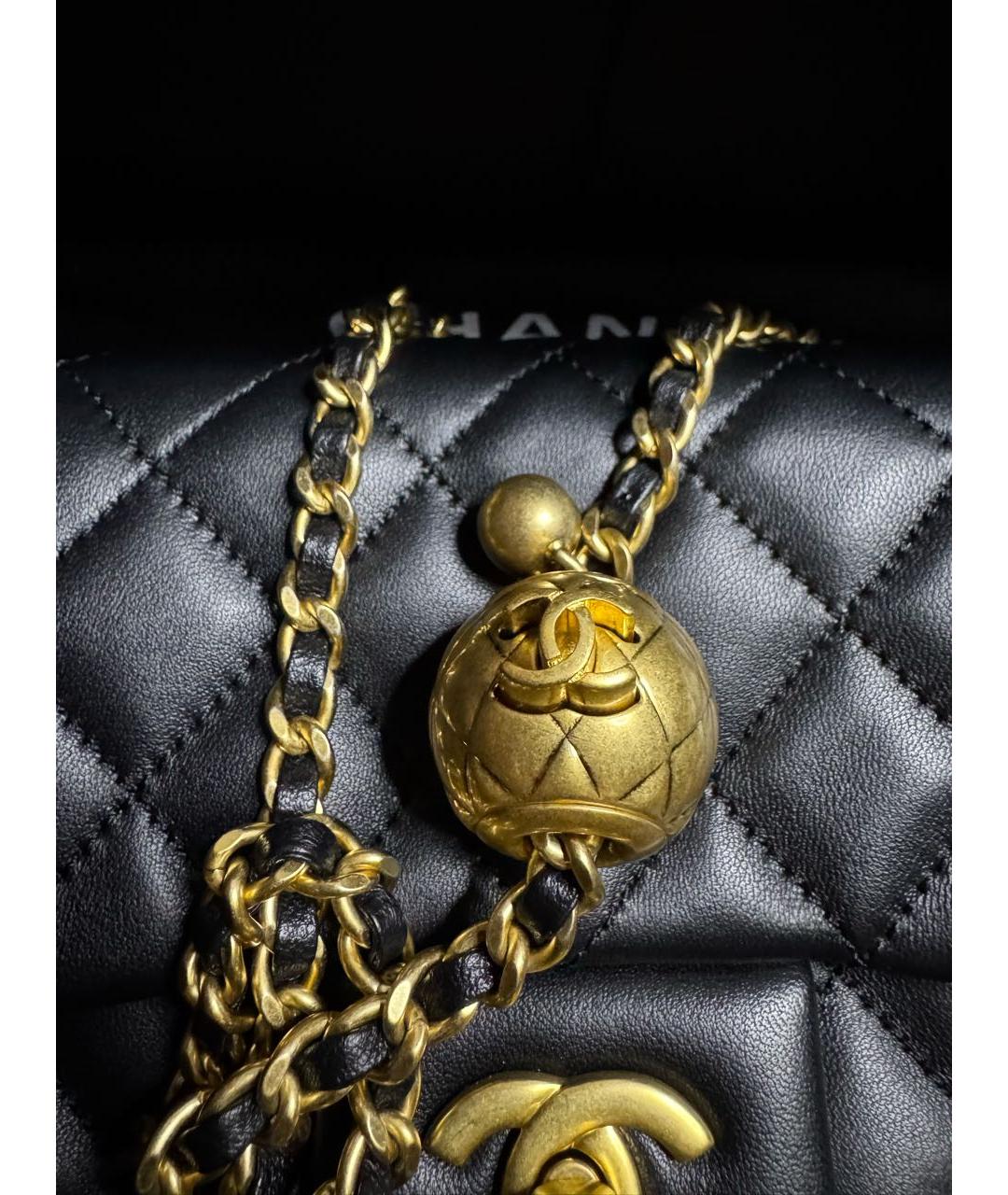 CHANEL Черная кожаная сумка через плечо, фото 2