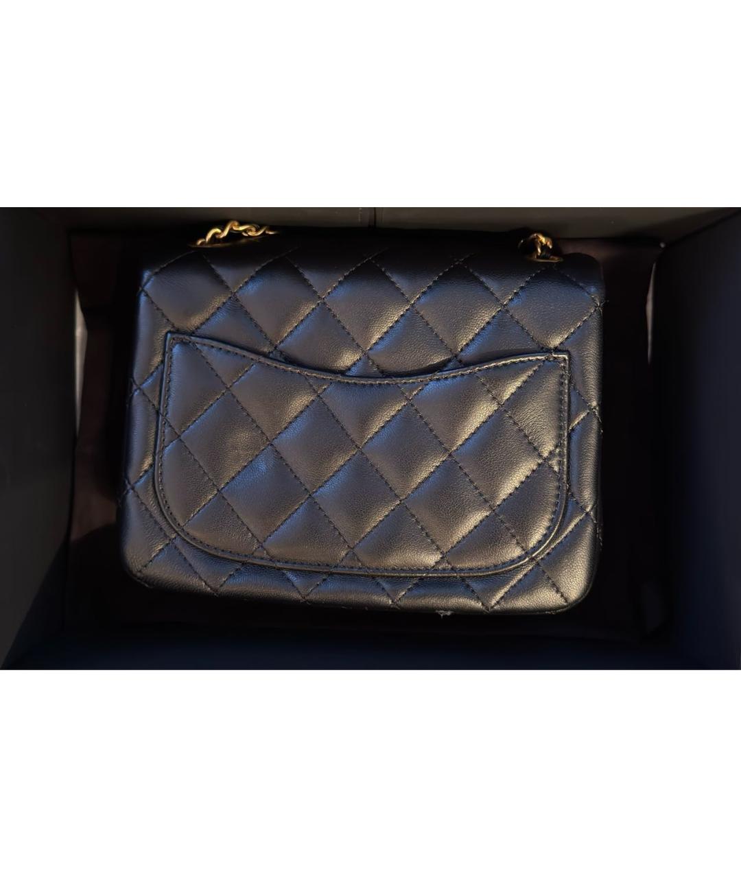 CHANEL Черная кожаная сумка через плечо, фото 2