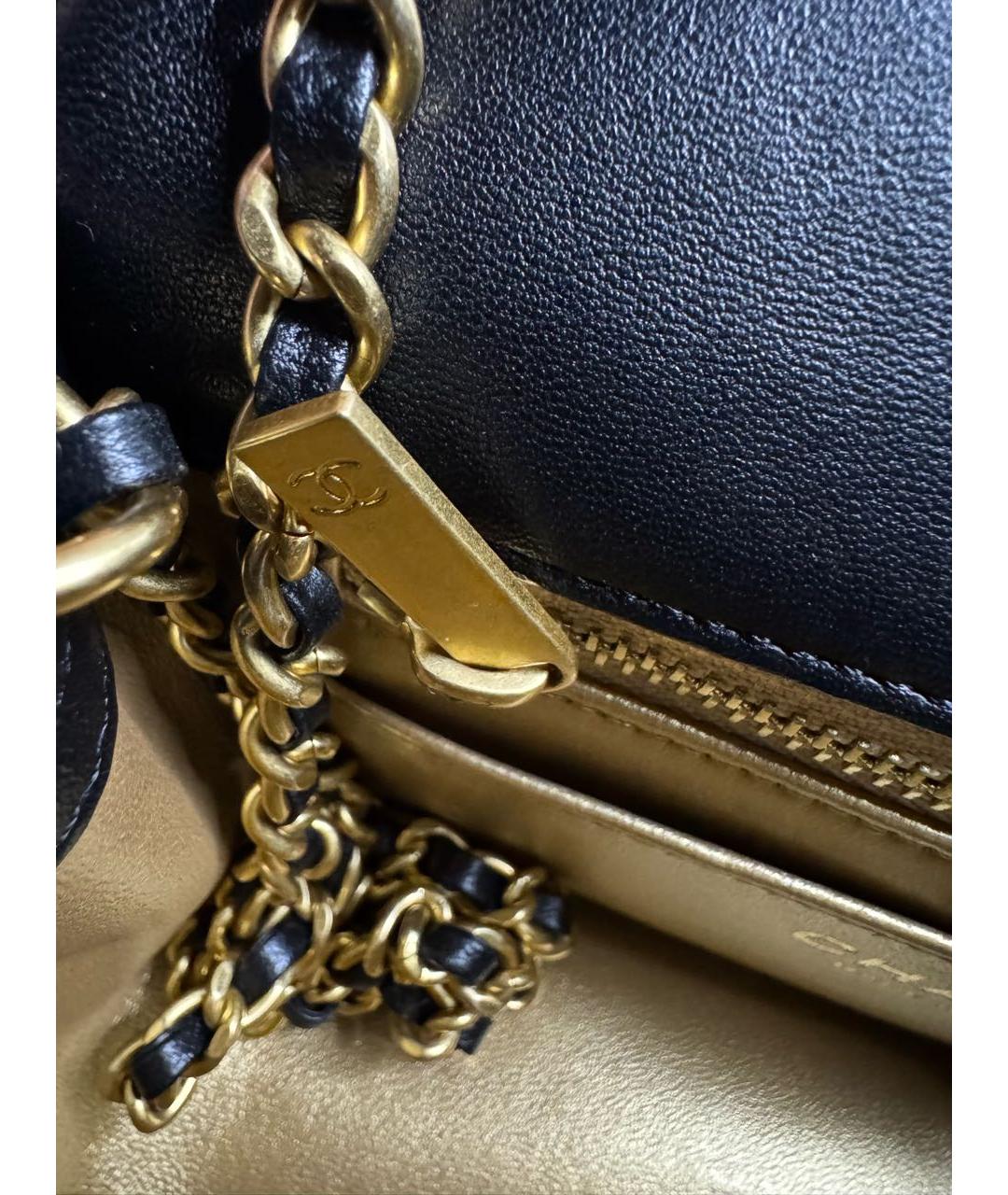 CHANEL Черная кожаная сумка через плечо, фото 5