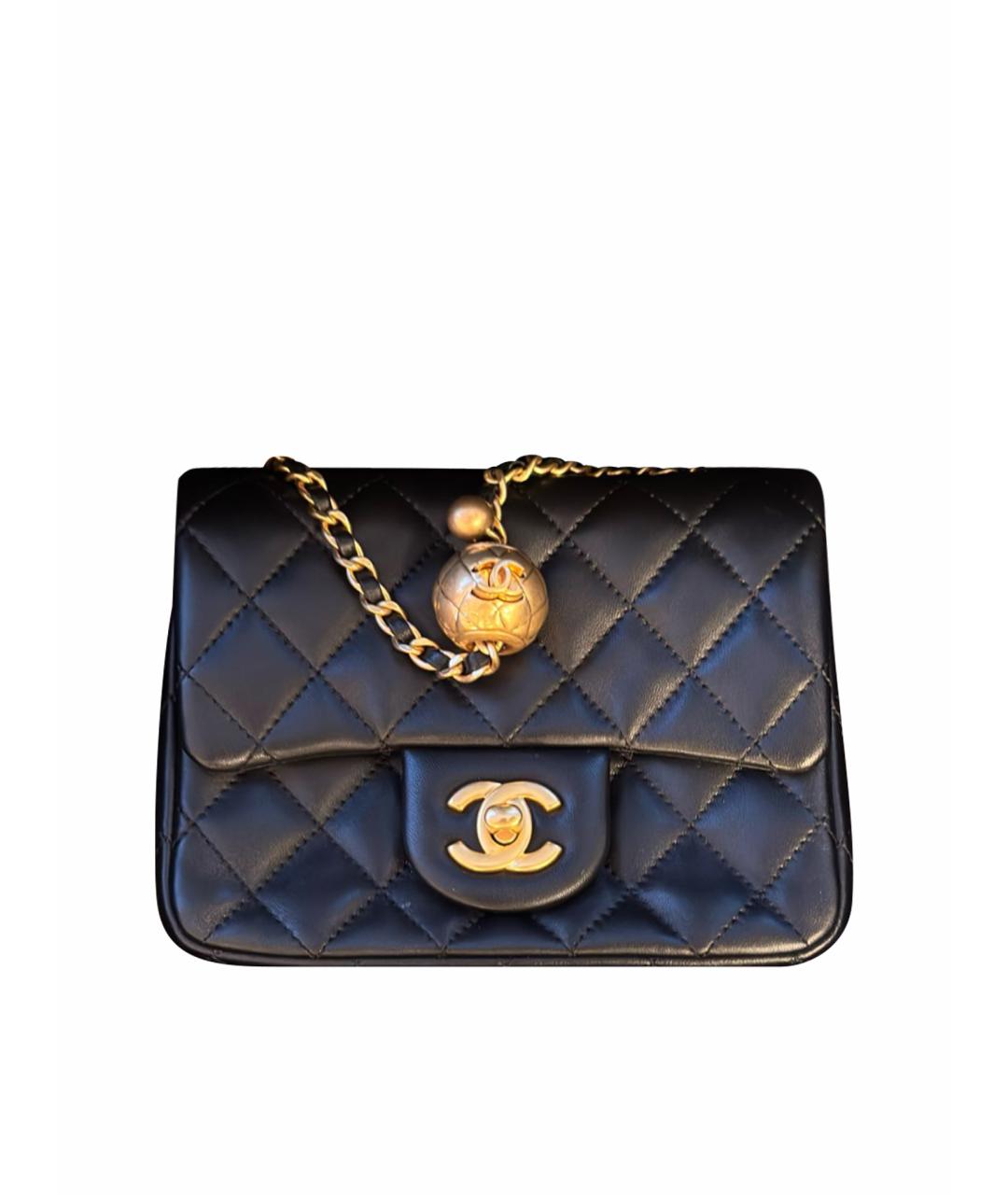 CHANEL Черная кожаная сумка через плечо, фото 1