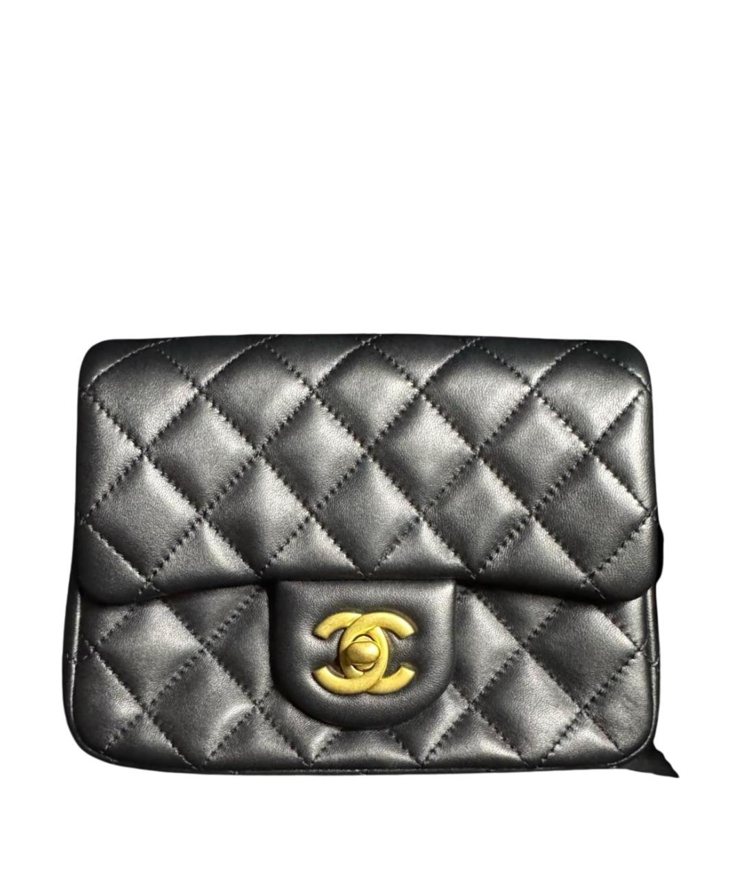 CHANEL Черная кожаная сумка через плечо, фото 1