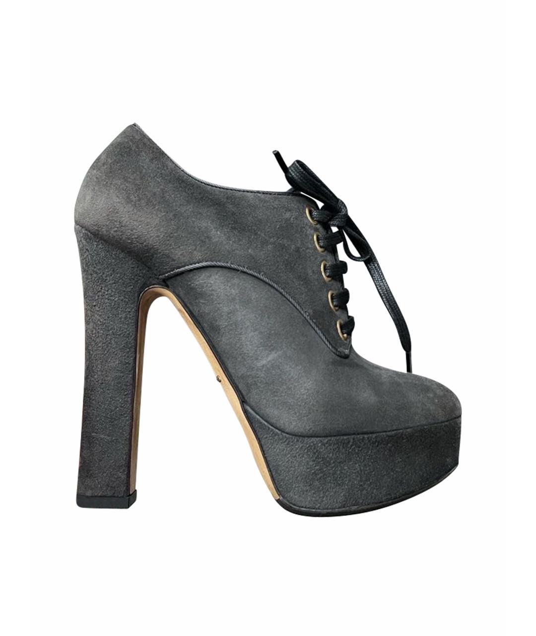 DOLCE&GABBANA Серые замшевые ботильоны, фото 1