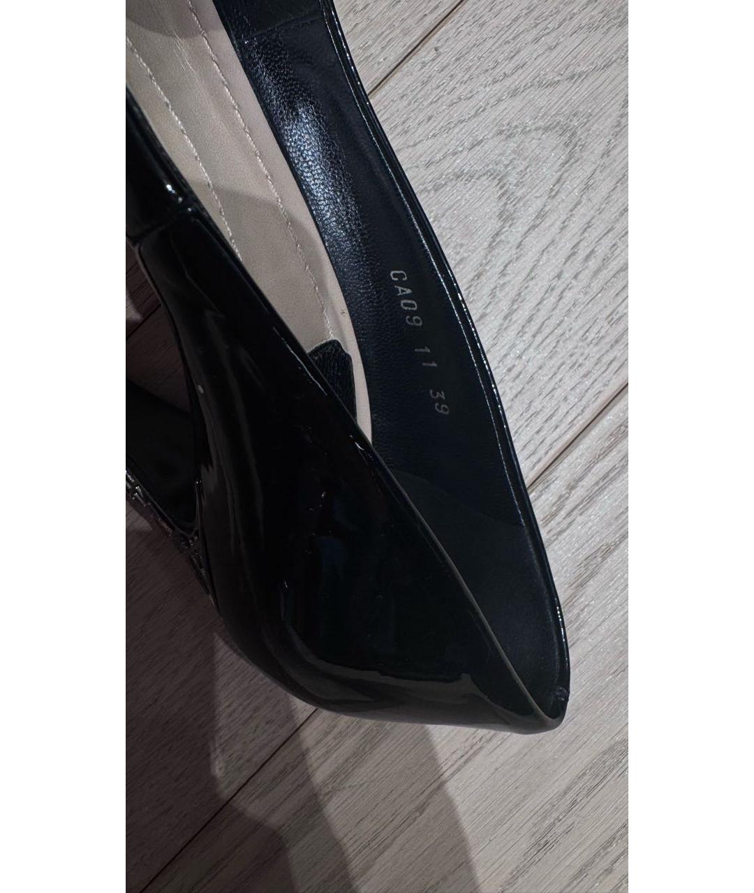 CHRISTIAN DIOR Черные туфли из лакированной кожи, фото 5