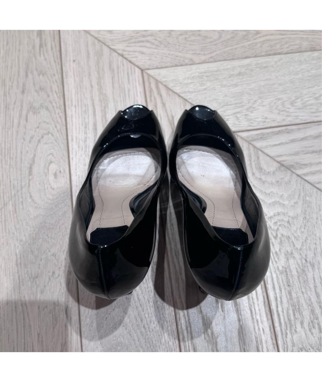 CHRISTIAN DIOR Черные туфли из лакированной кожи, фото 3