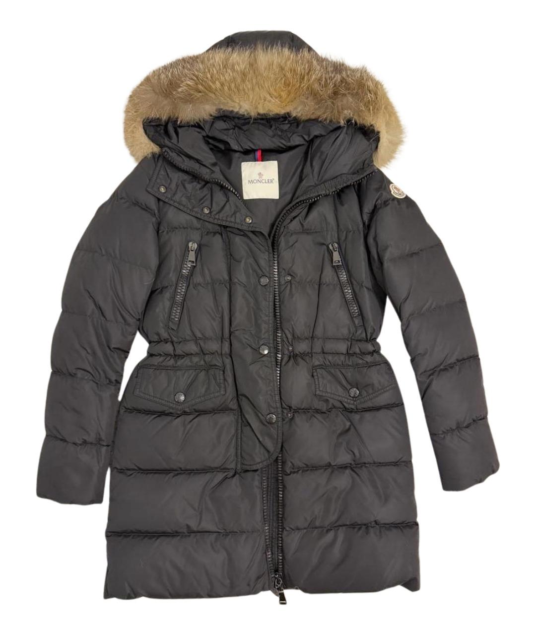 MONCLER Черный пуховик, фото 1