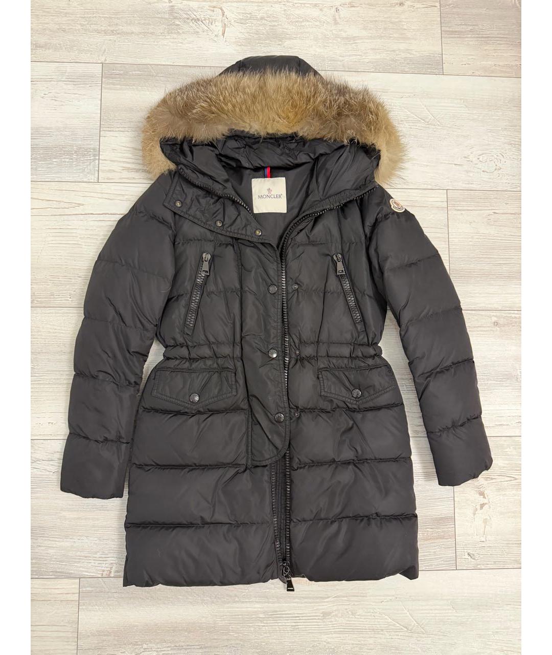 MONCLER Черный пуховик, фото 5