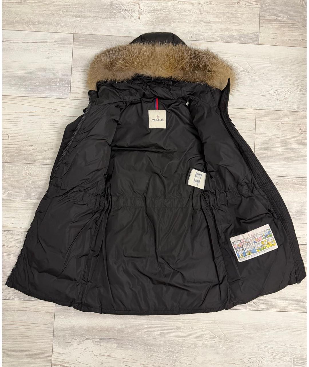 MONCLER Черный пуховик, фото 4