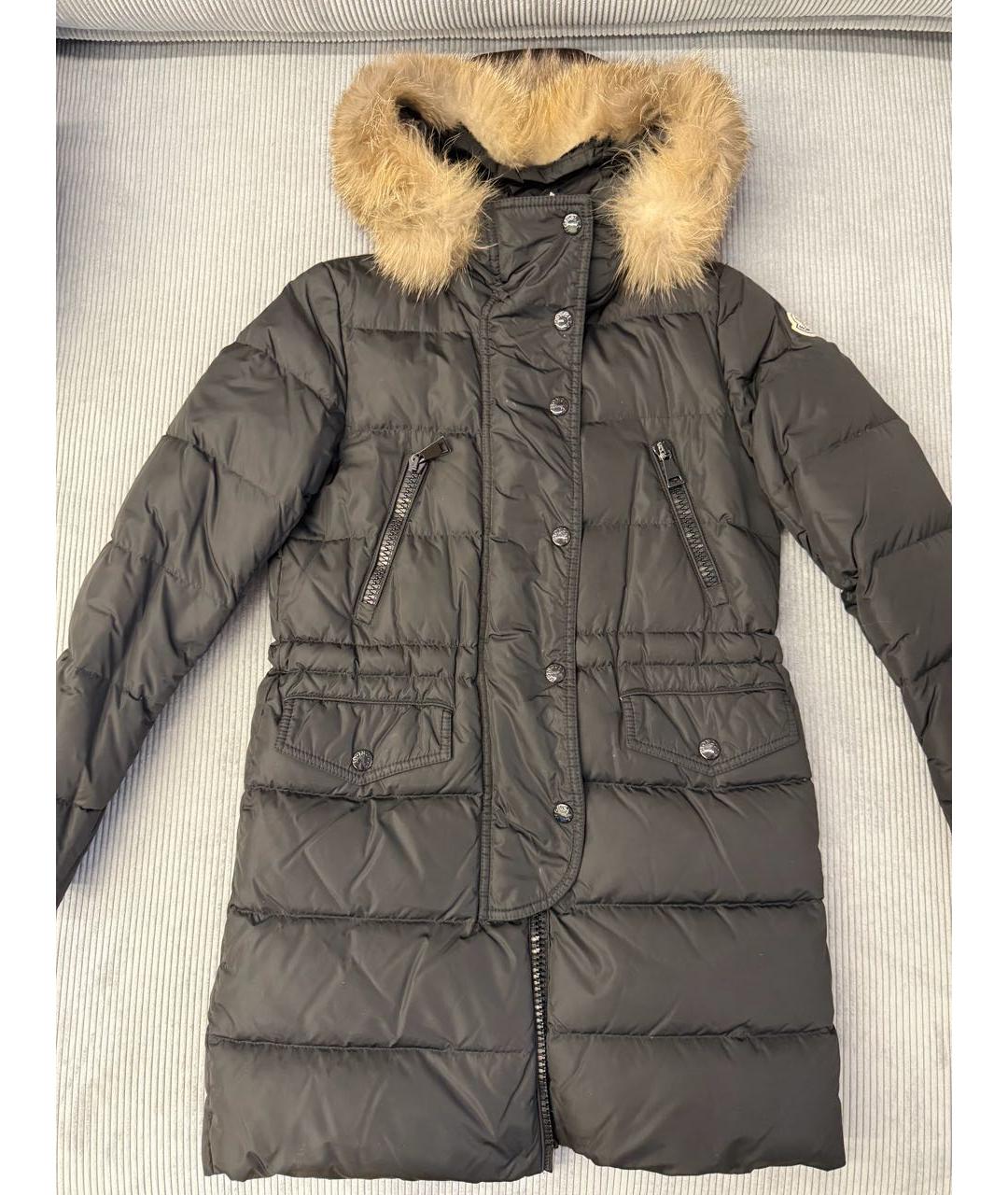 MONCLER Черный пуховик, фото 2