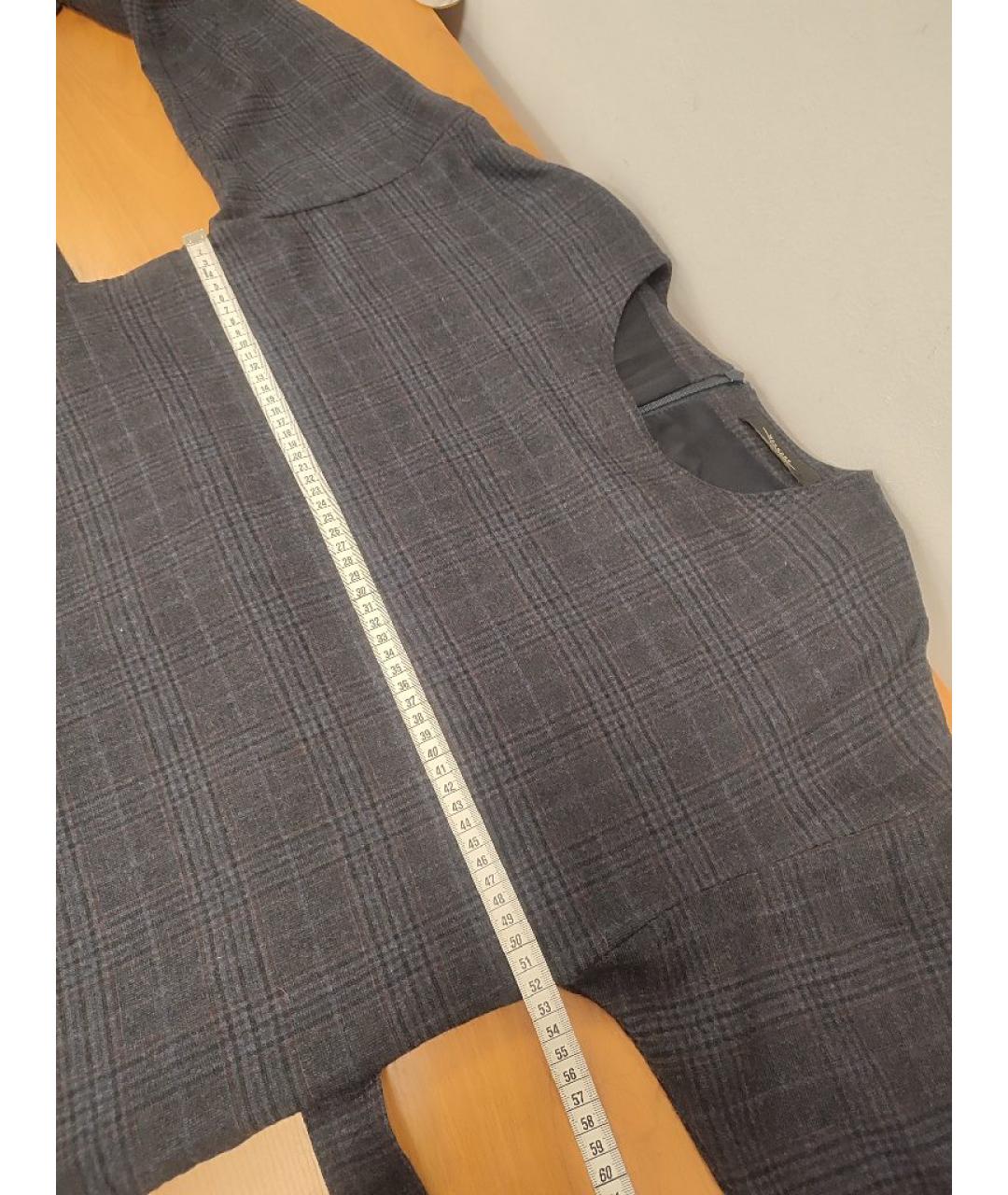 WEEKEND MAX MARA Серое шерстяное повседневное платье, фото 7