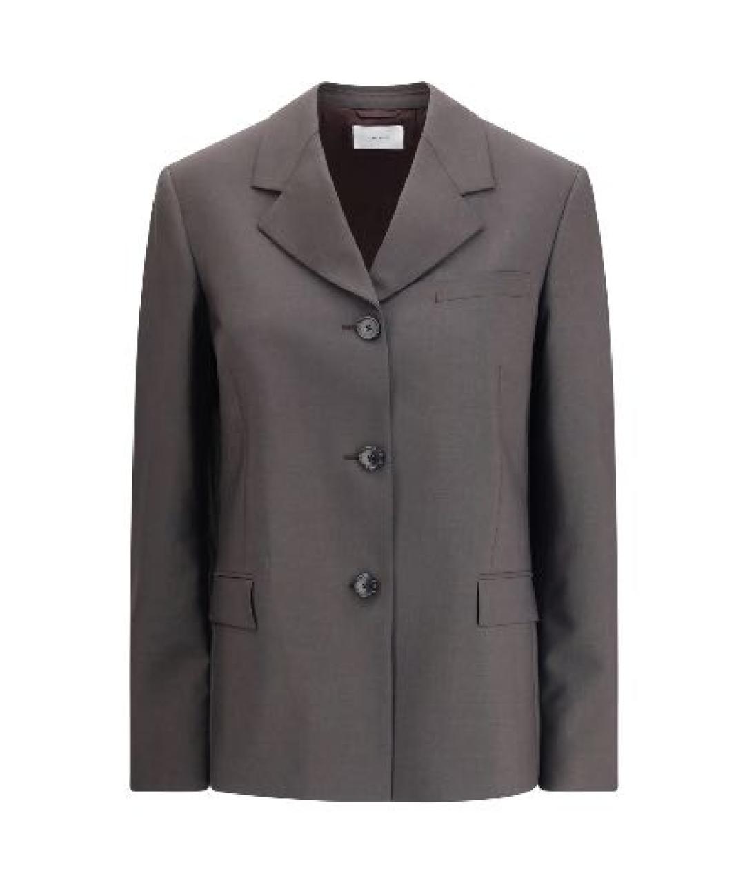 THE ROW Серый шерстяной жакет/пиджак, фото 1