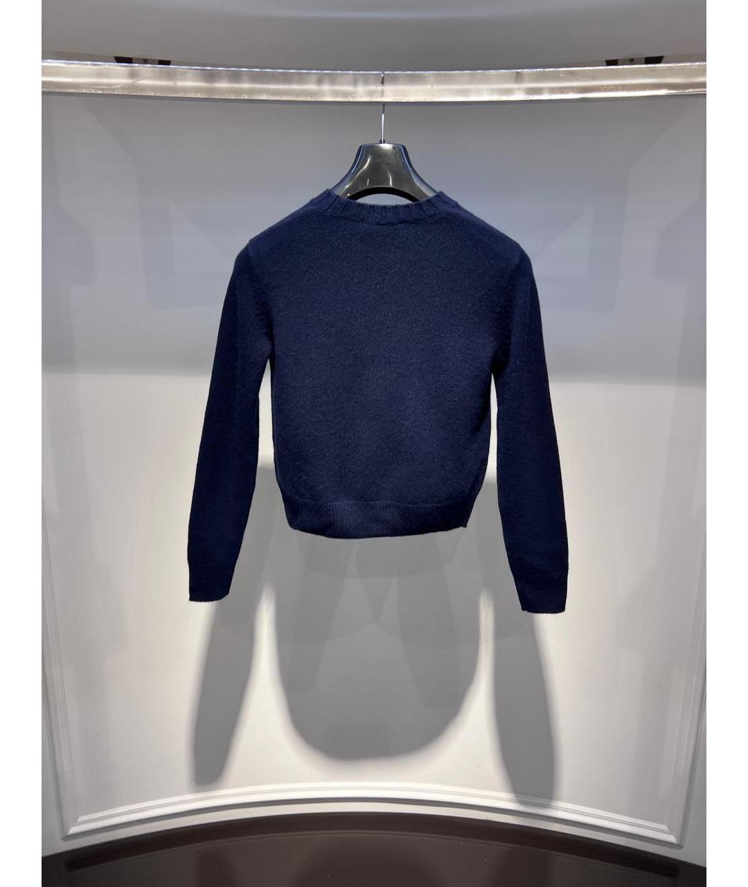 SPORTY AND RICH Темно-синий кашемировый джемпер / свитер, фото 2