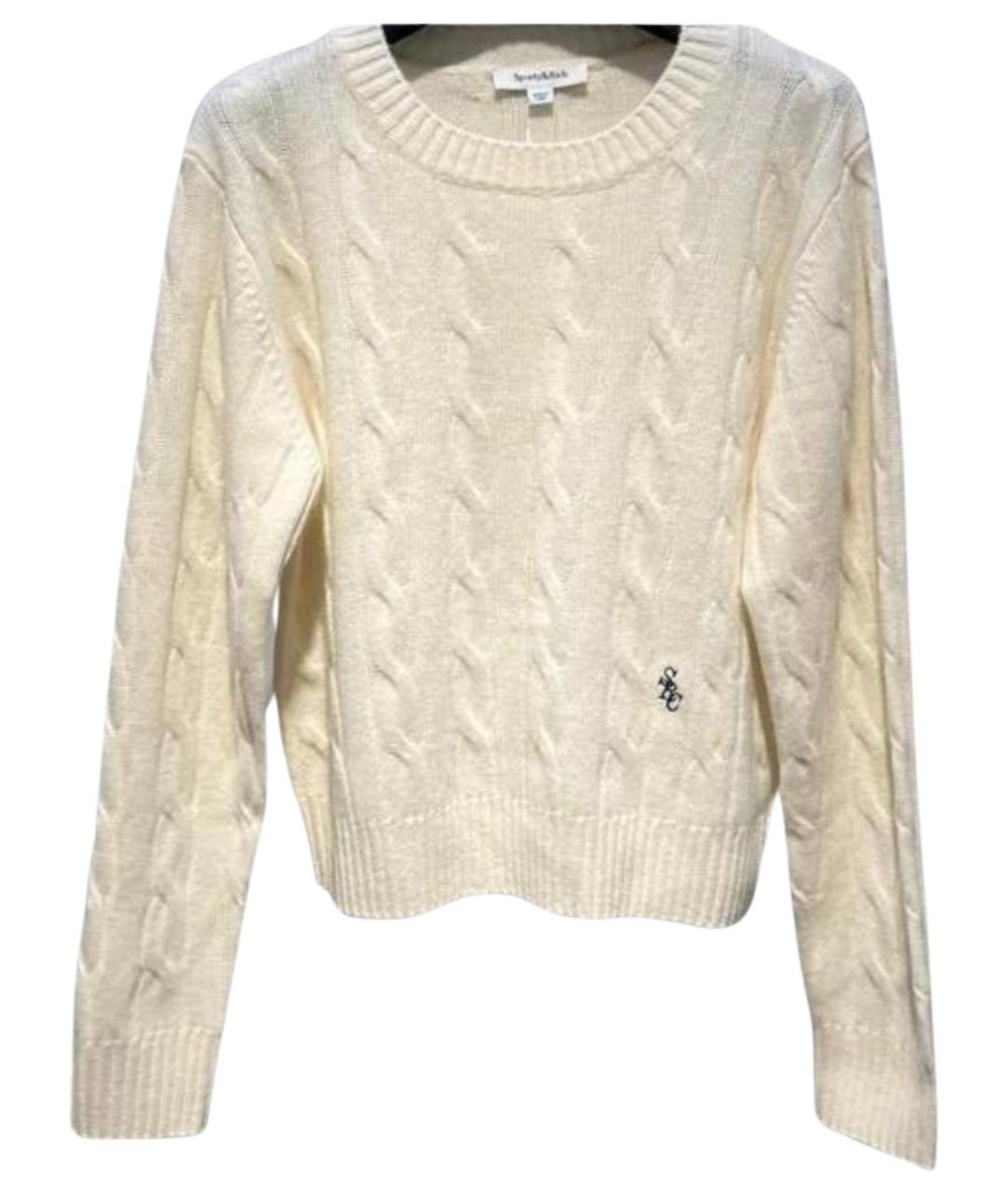 SPORTY AND RICH Бежевый кашемировый джемпер / свитер, фото 1