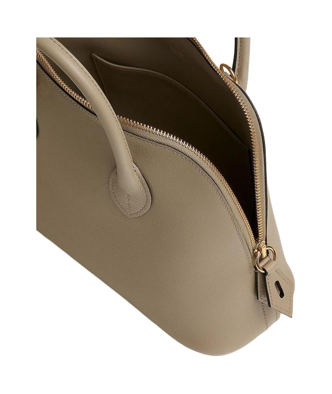 HERMES Бежевая кожаная сумка через плечо, фото 3