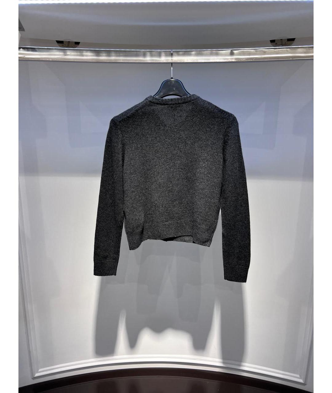 SPORTY AND RICH Антрацитовый кашемировый джемпер / свитер, фото 2