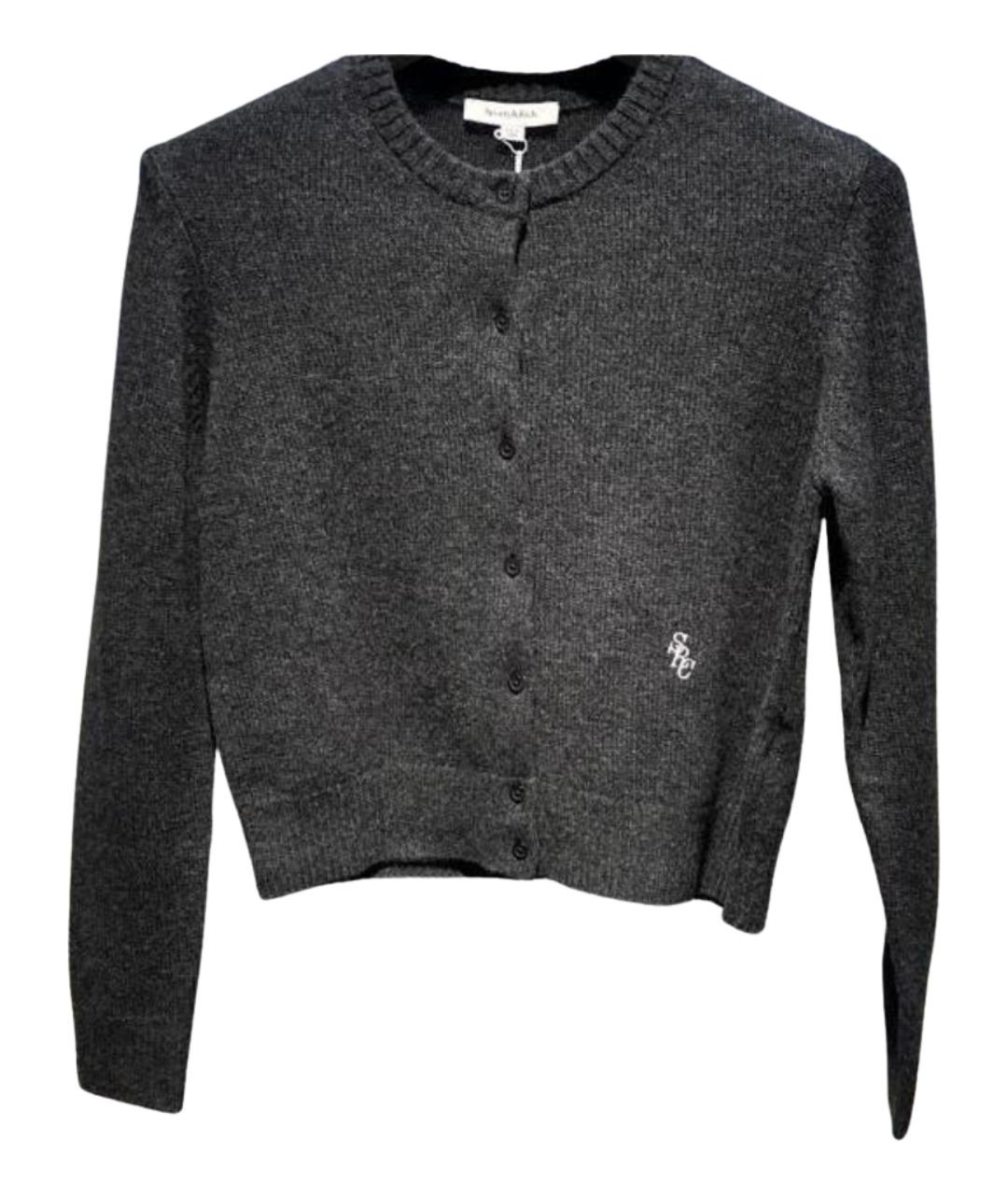 SPORTY AND RICH Антрацитовый кашемировый джемпер / свитер, фото 1