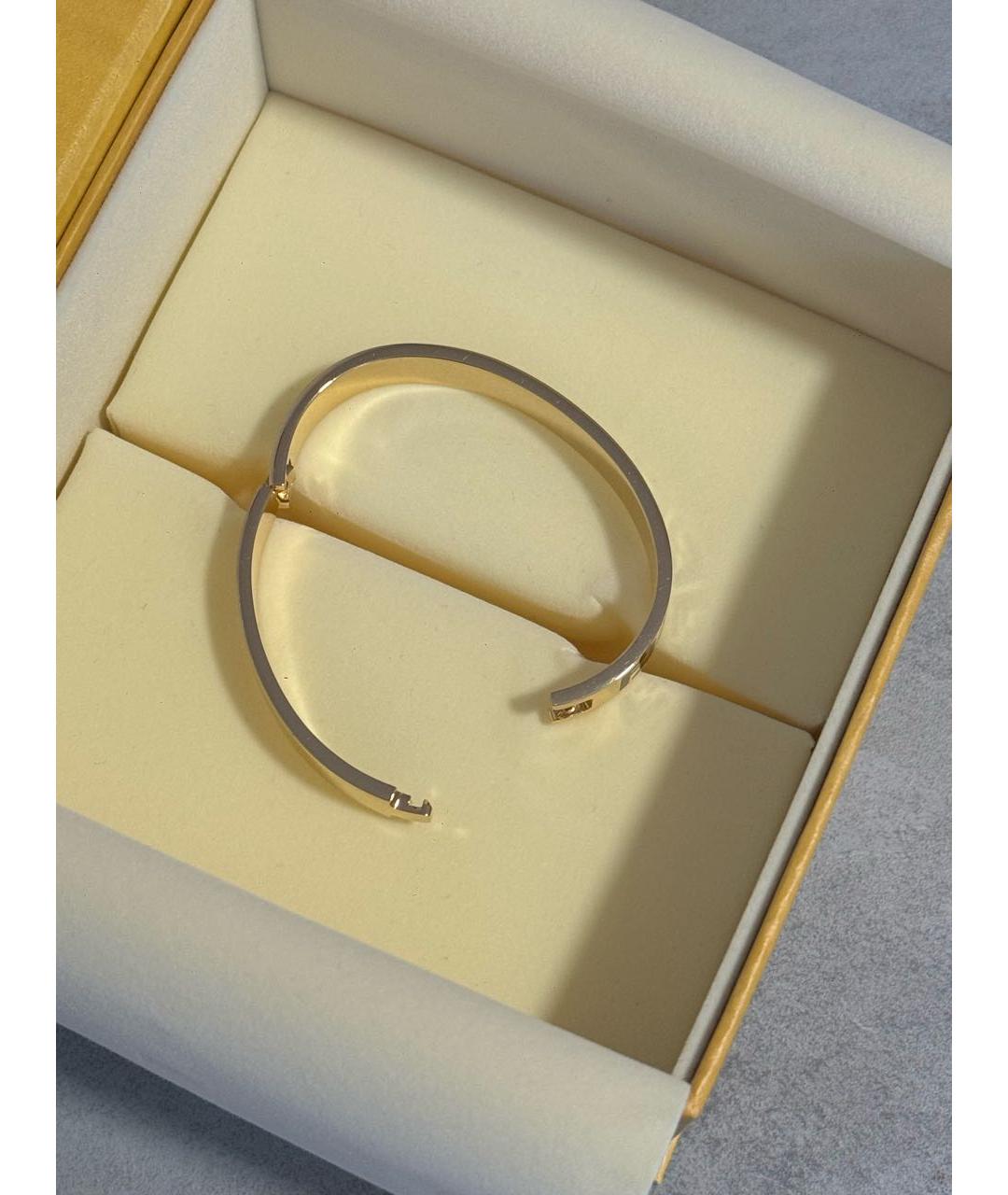 FENDI Золотой латунный браслет, фото 3