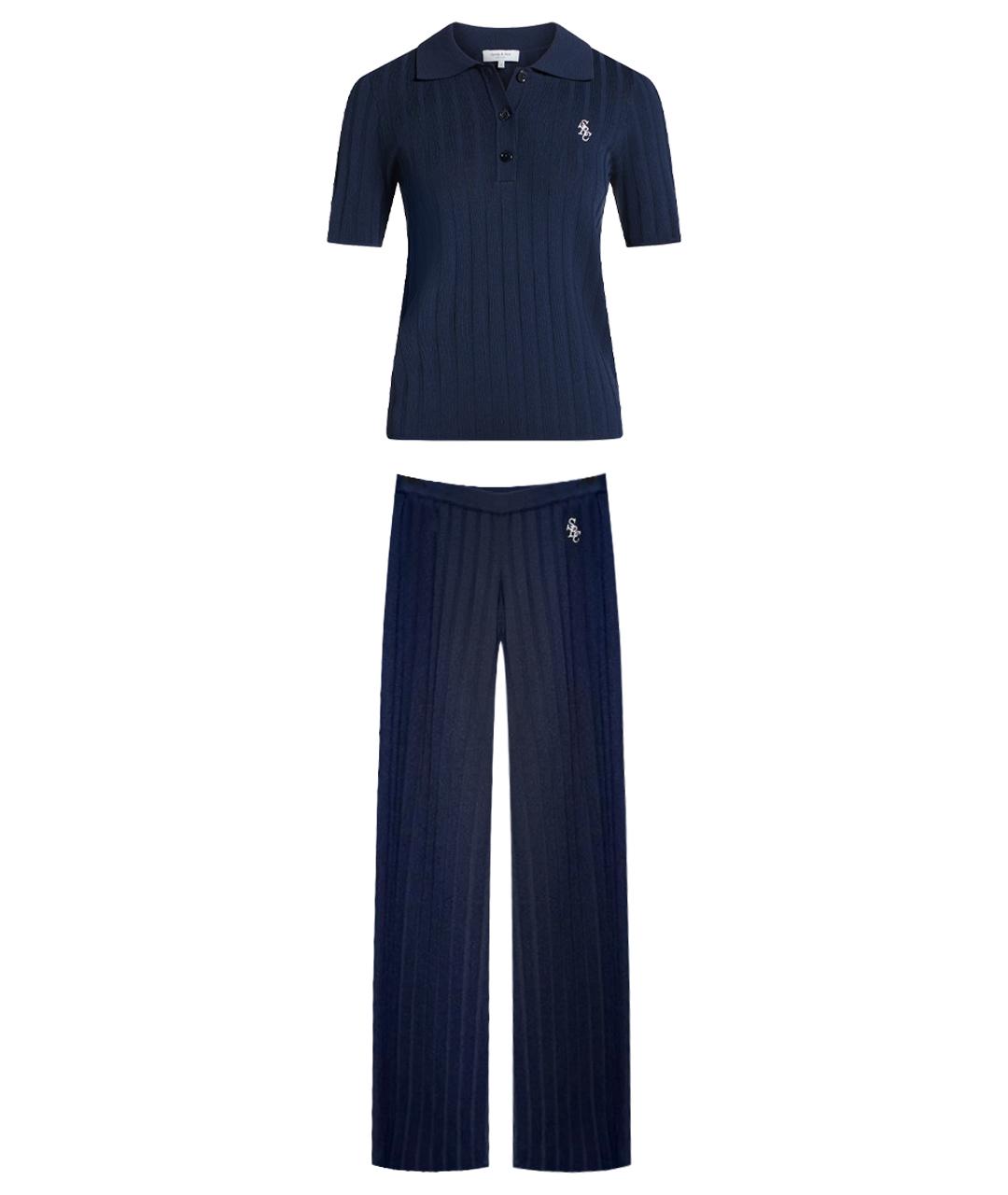 SPORTY AND RICH Синий вискозный спортивные костюмы, фото 1