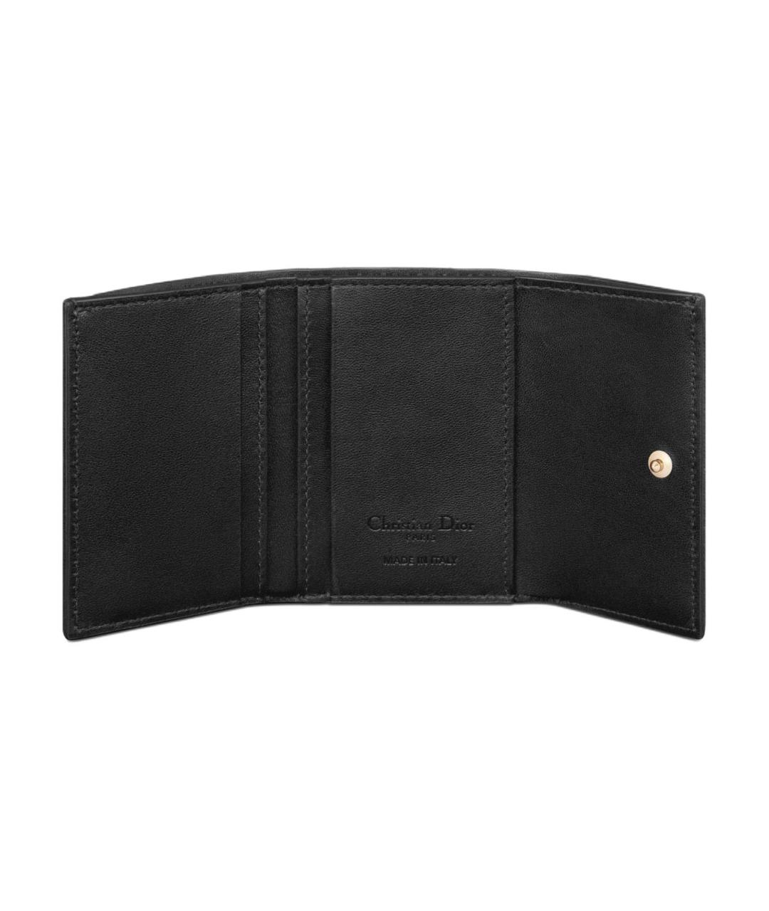 CHRISTIAN DIOR Черный кожаный кошелек, фото 4