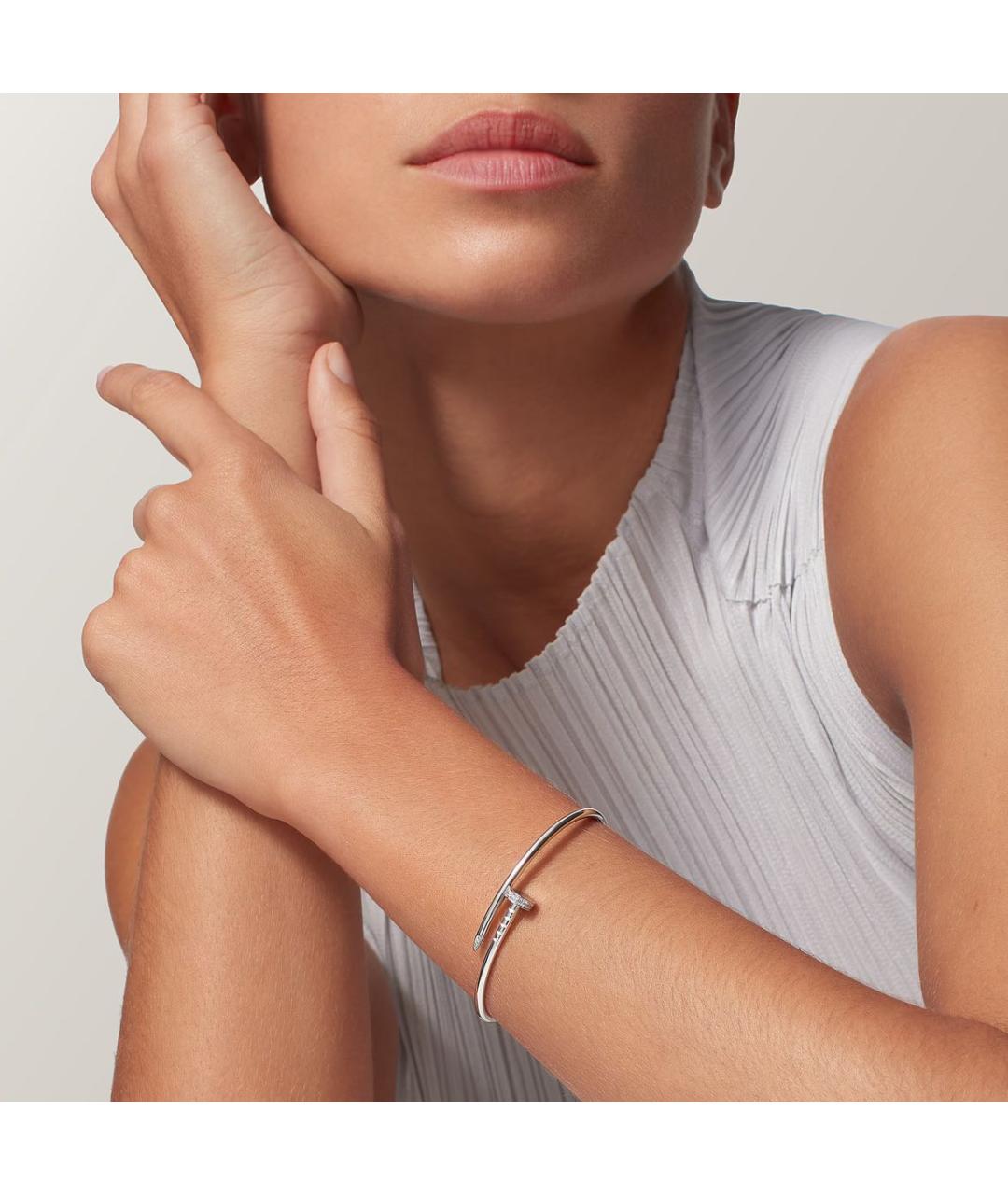 CARTIER Серебрянный браслет из белого золота, фото 4
