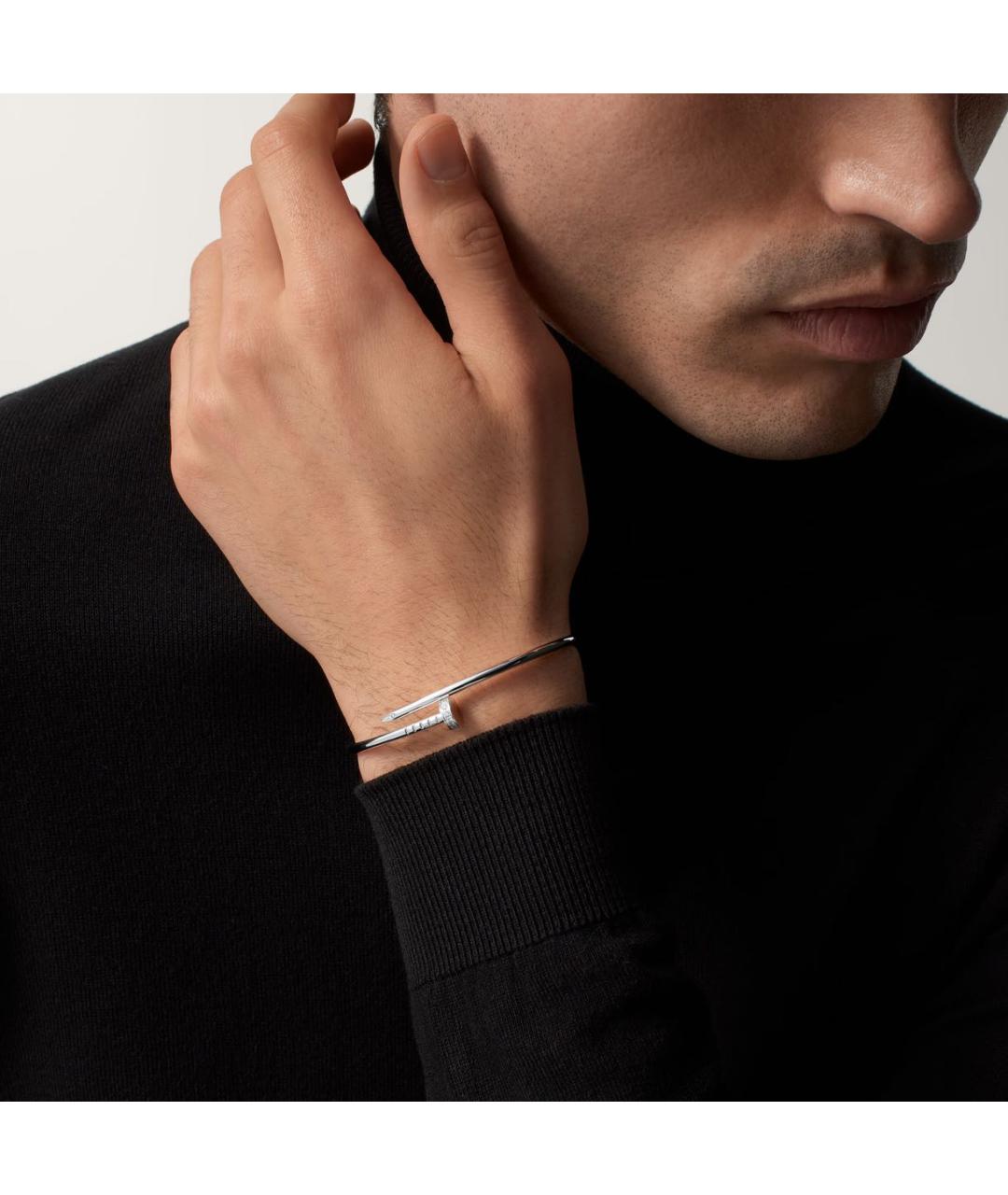 CARTIER Серебрянный браслет из белого золота, фото 3