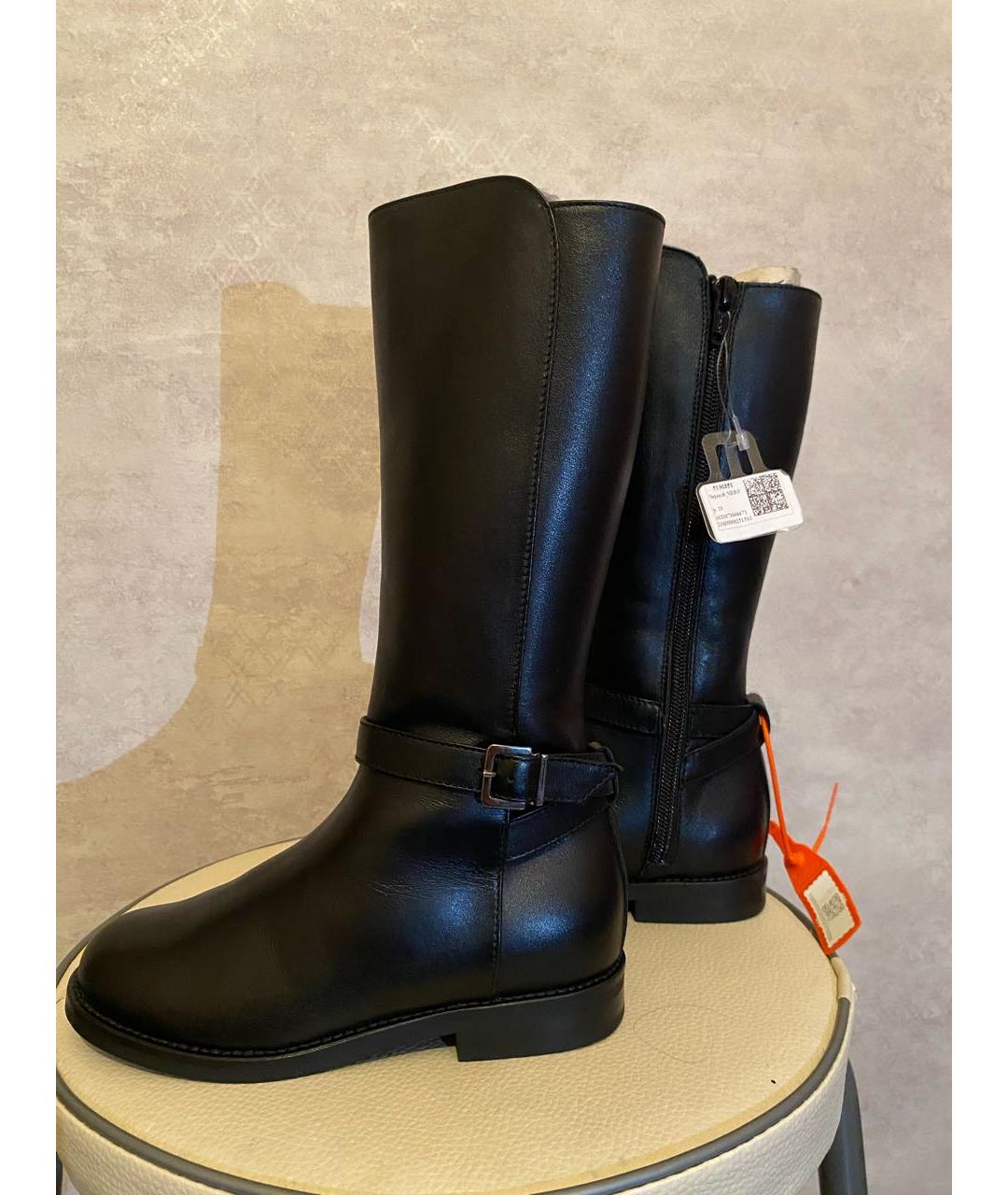 IL GUFO Черные кожаные сапоги, фото 6