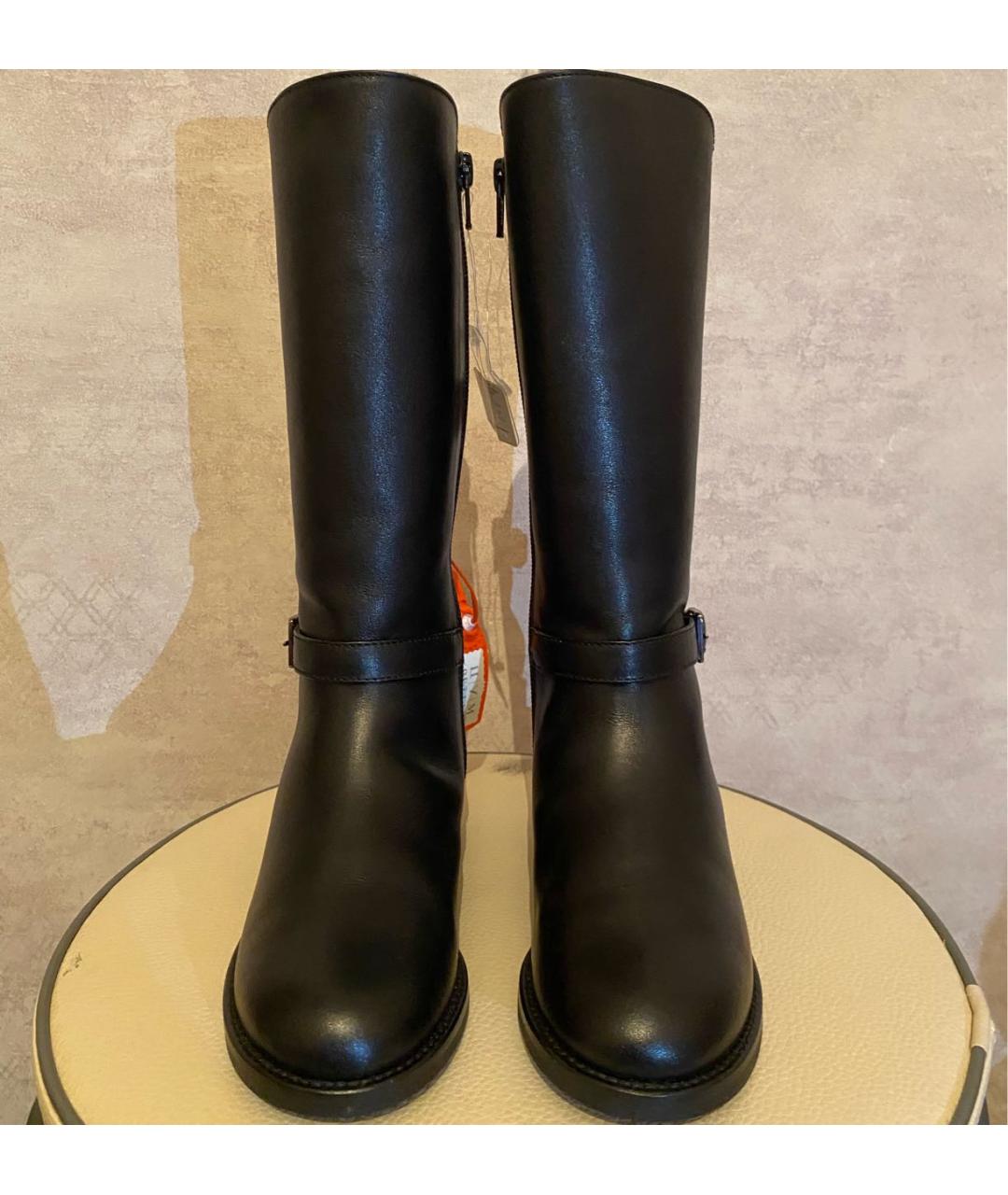 IL GUFO Черные кожаные сапоги, фото 2