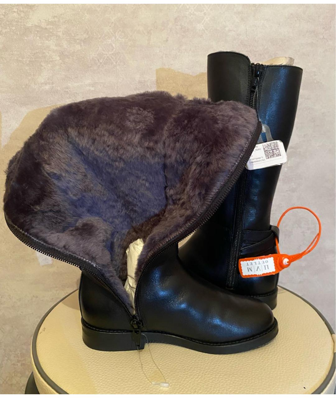 IL GUFO Черные кожаные сапоги, фото 3