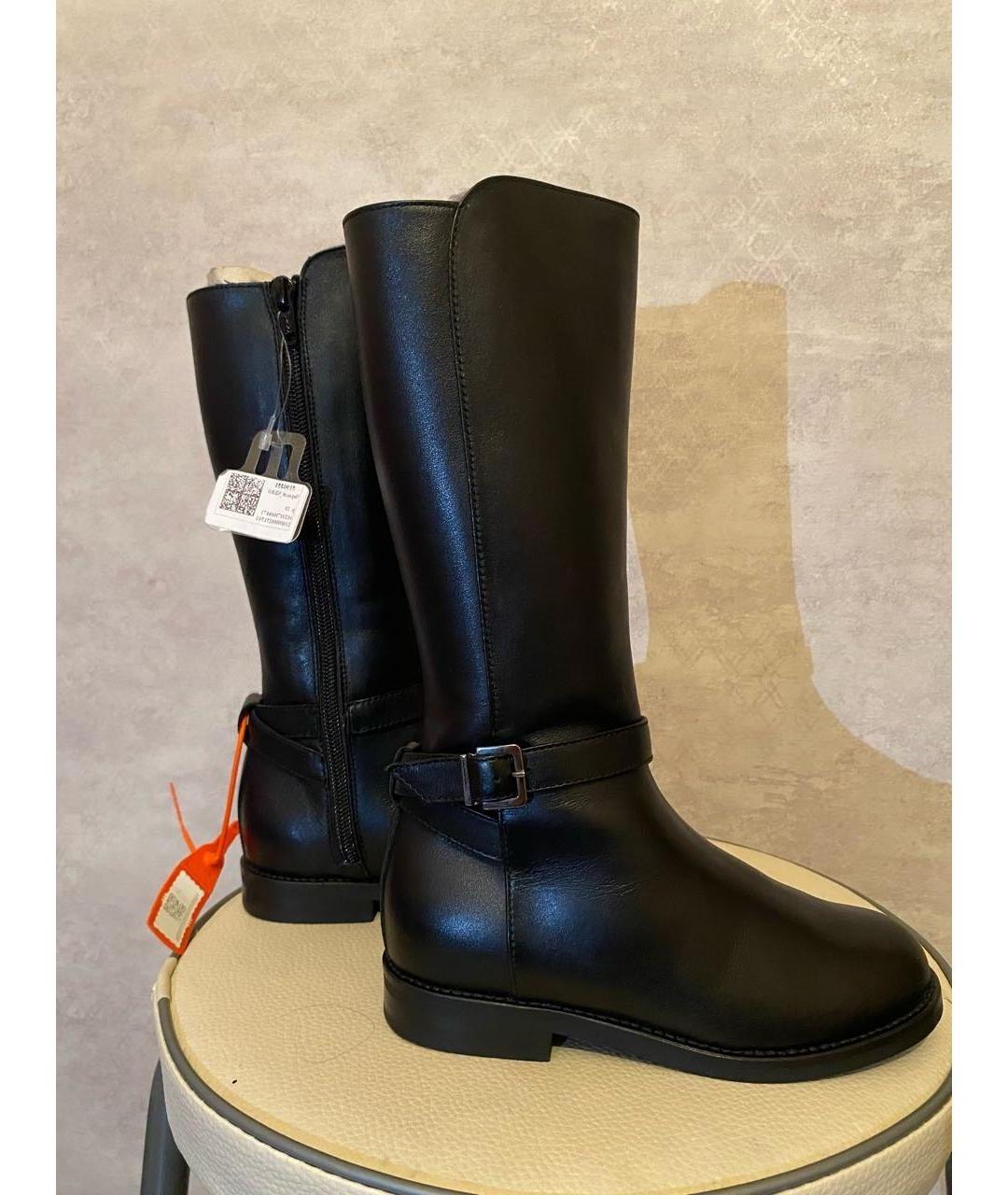 IL GUFO Черные кожаные сапоги, фото 7