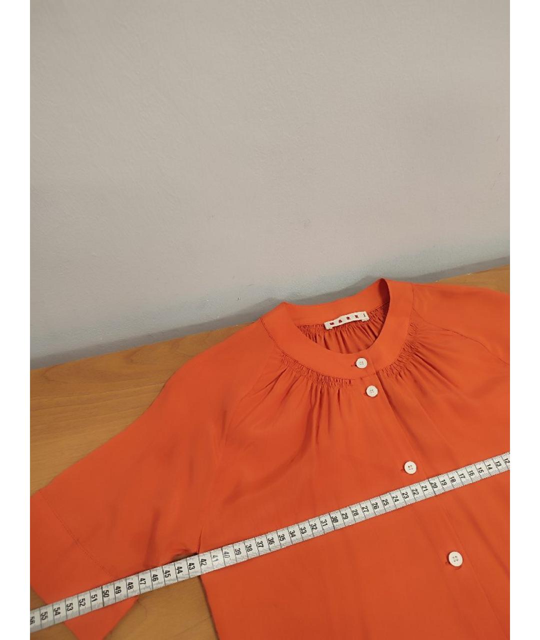 MARNI Оранжевая блузы, фото 8