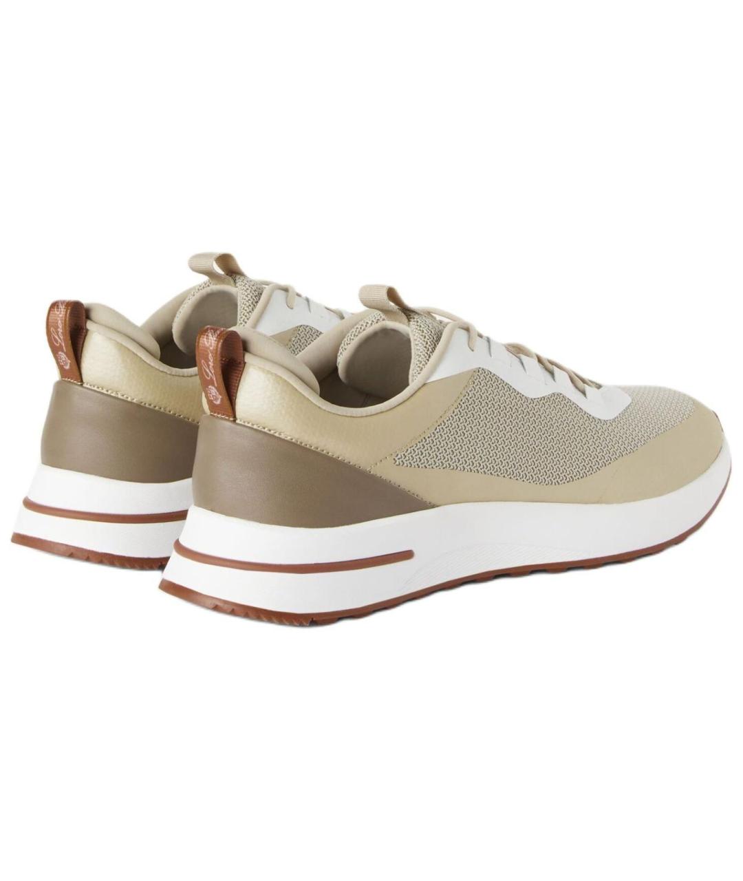 LORO PIANA Бежевые низкие кроссовки / кеды, фото 5
