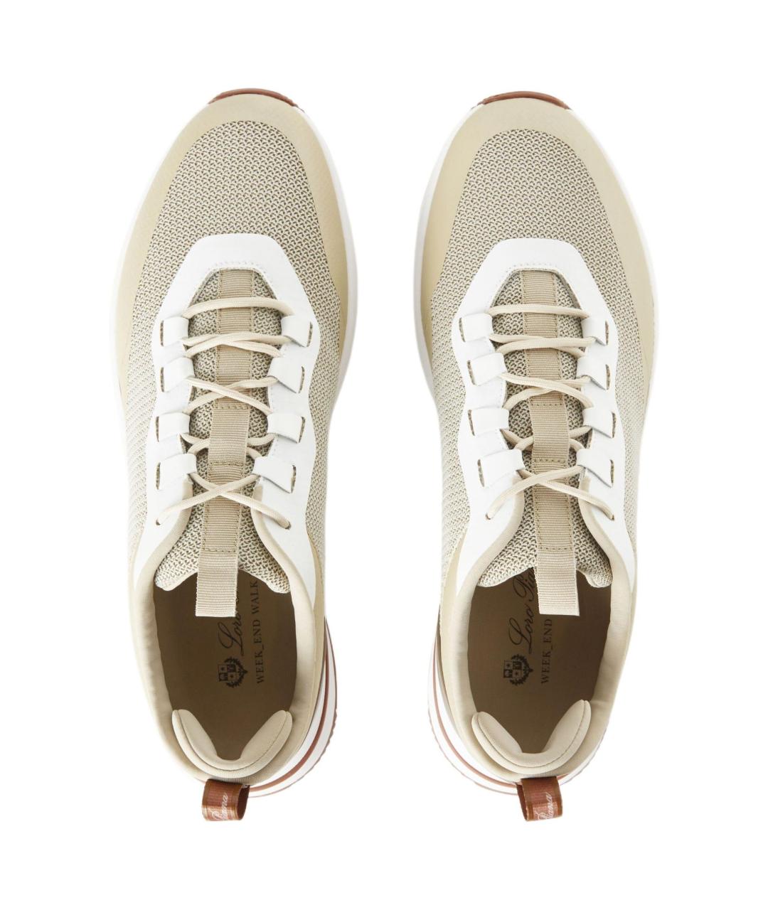 LORO PIANA Бежевые низкие кроссовки / кеды, фото 4
