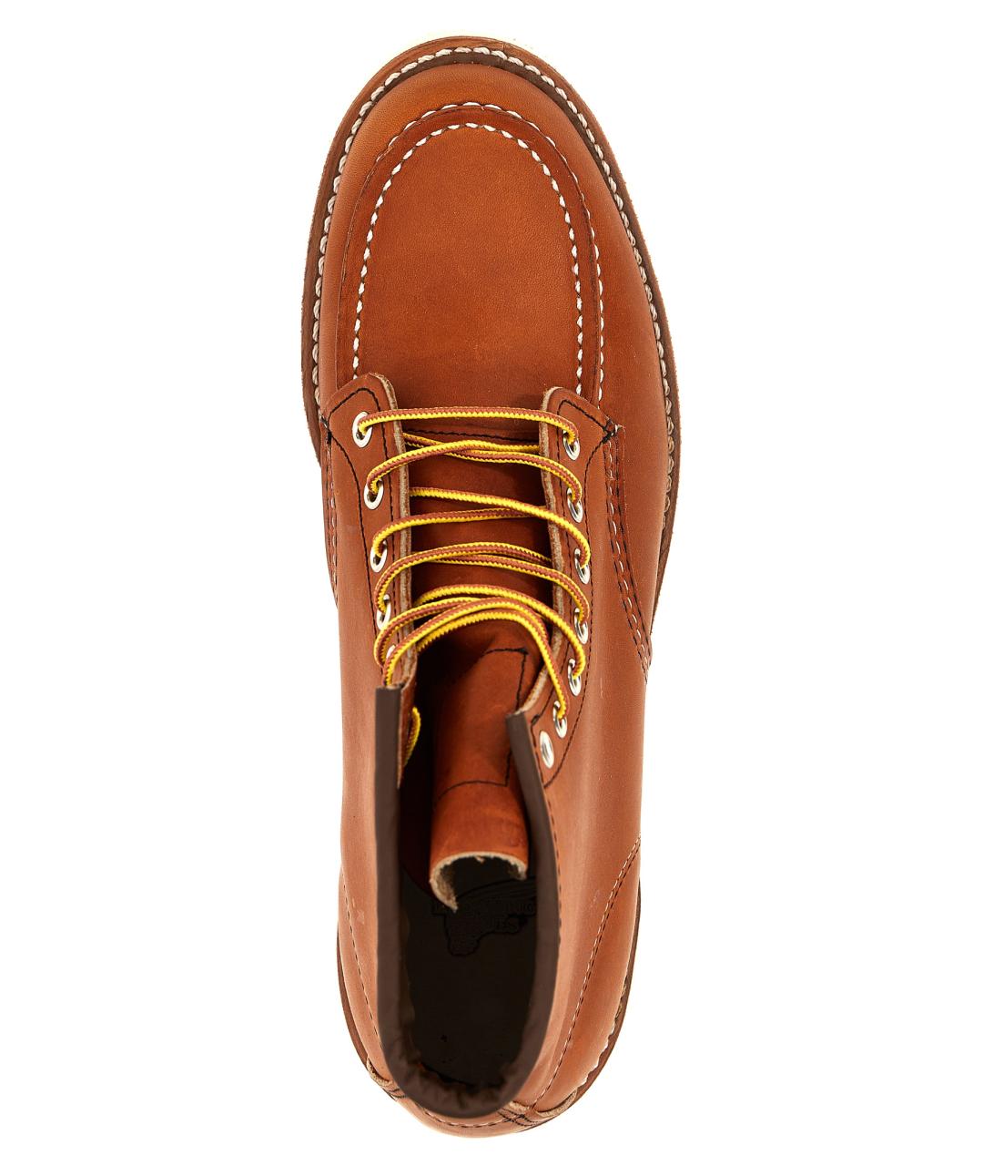 RED WING Коричневые кожаные высокие ботинки, фото 4