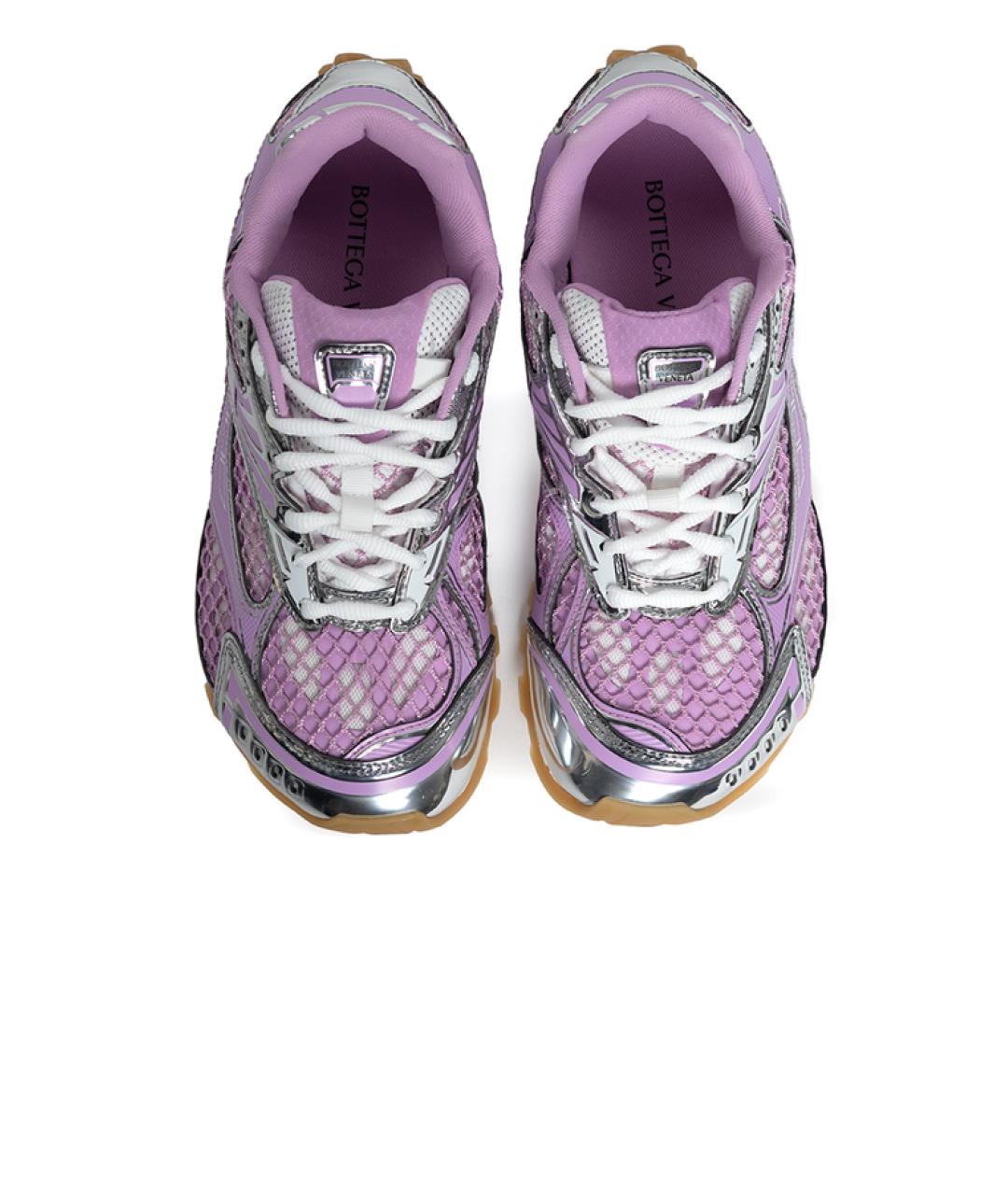 BOTTEGA VENETA Розовые текстильные кроссовки, фото 9