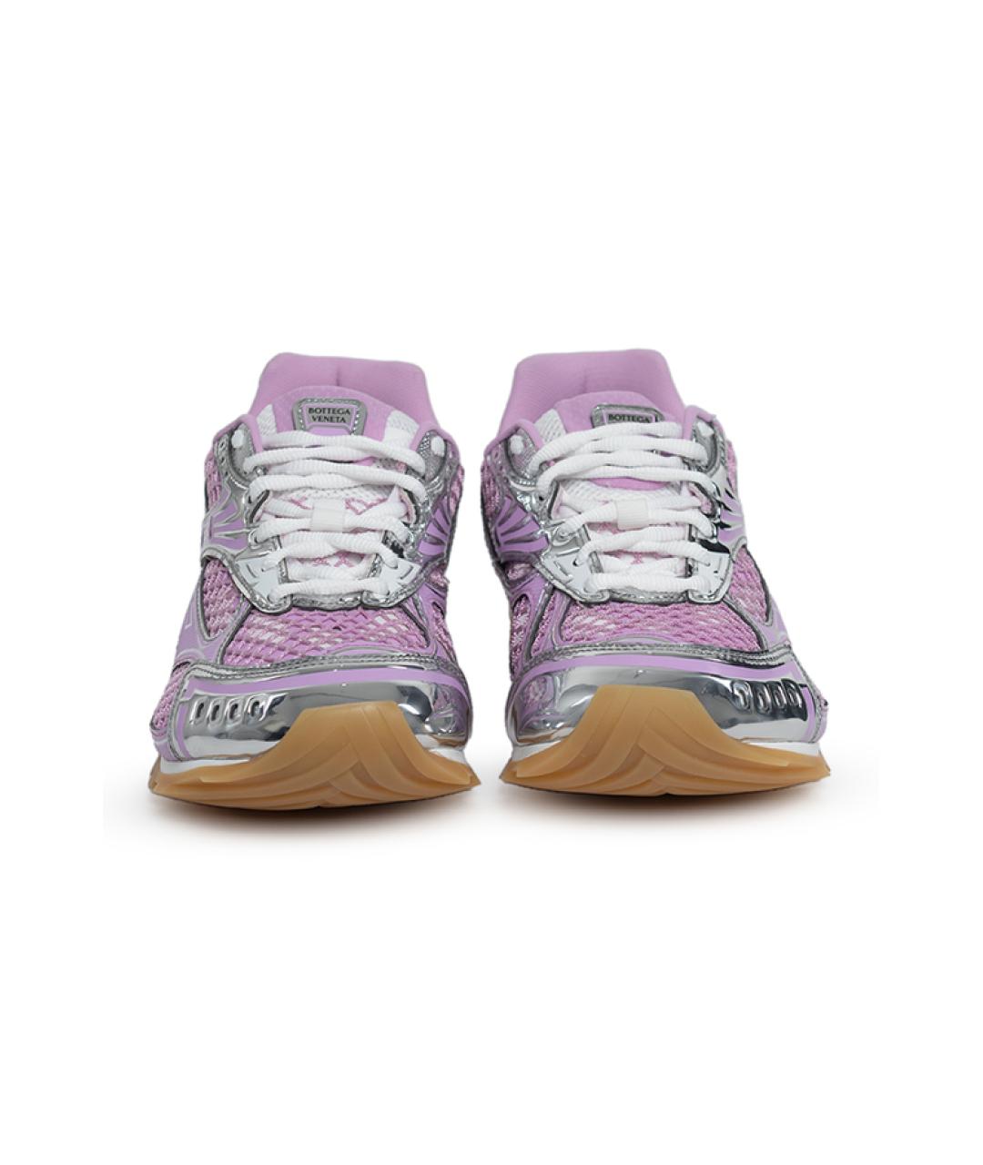 BOTTEGA VENETA Розовые текстильные кроссовки, фото 8
