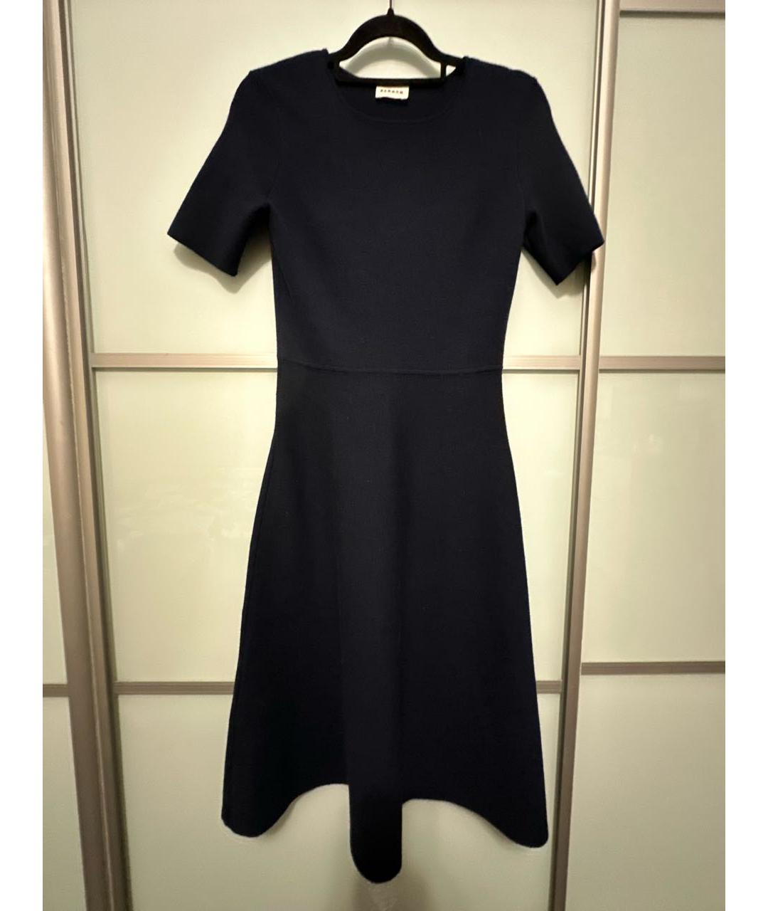 P.A.R.O.S.H. Темно-синее шерстяное повседневное платье, фото 7