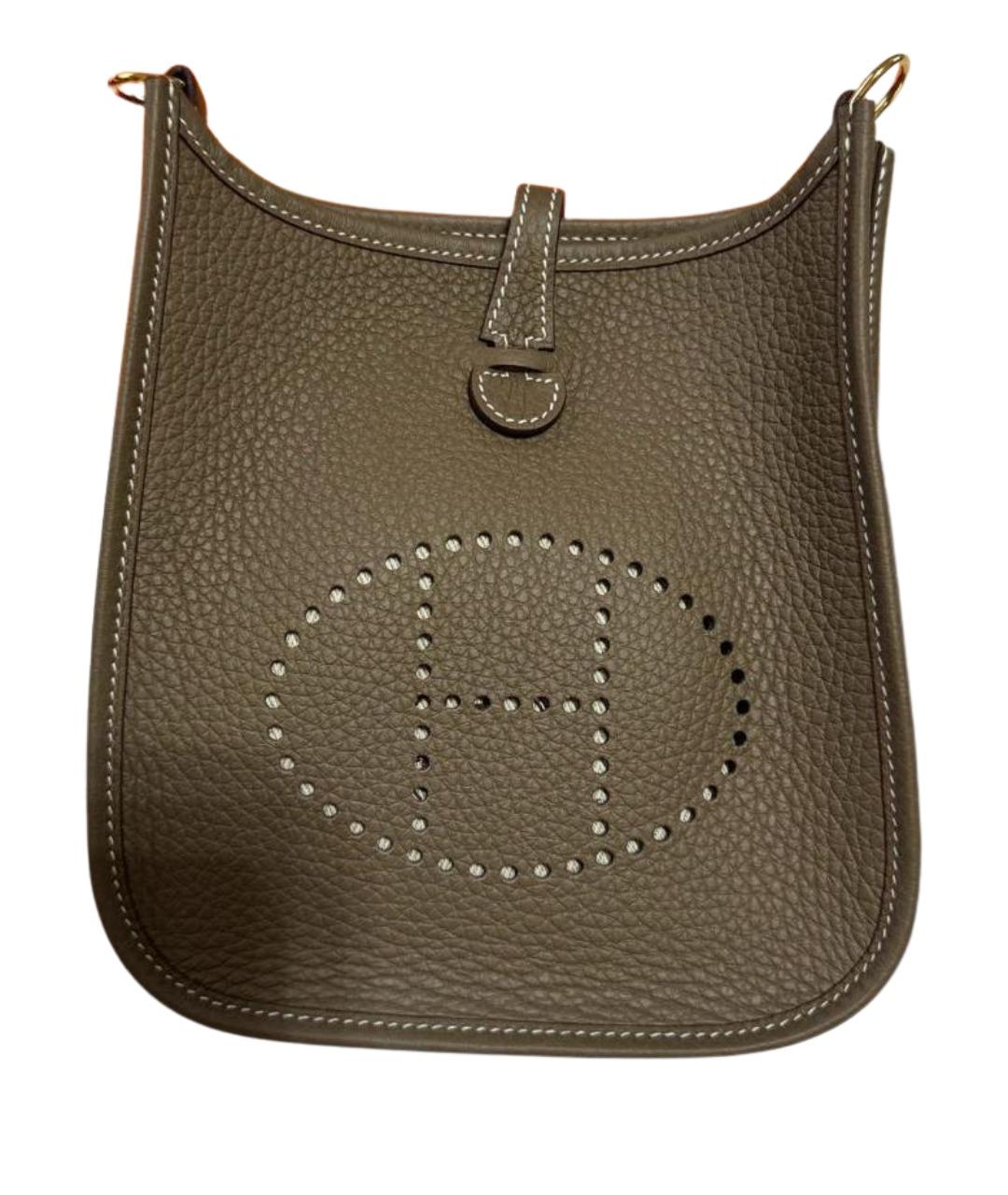 HERMES Коричневая кожаная сумка через плечо, фото 1