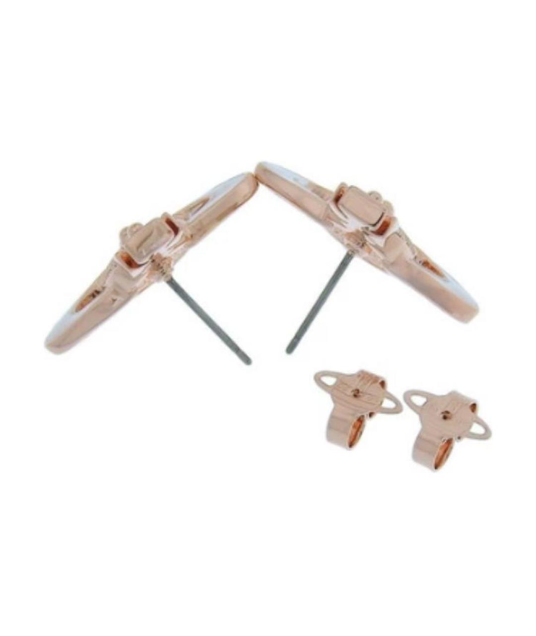 VIVIENNE WESTWOOD Золотые латунные серьги, фото 3