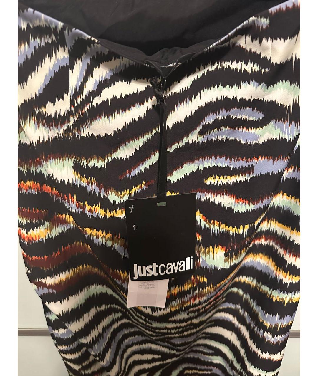 JUST CAVALLI Мульти полиэстеровое вечернее платье, фото 3