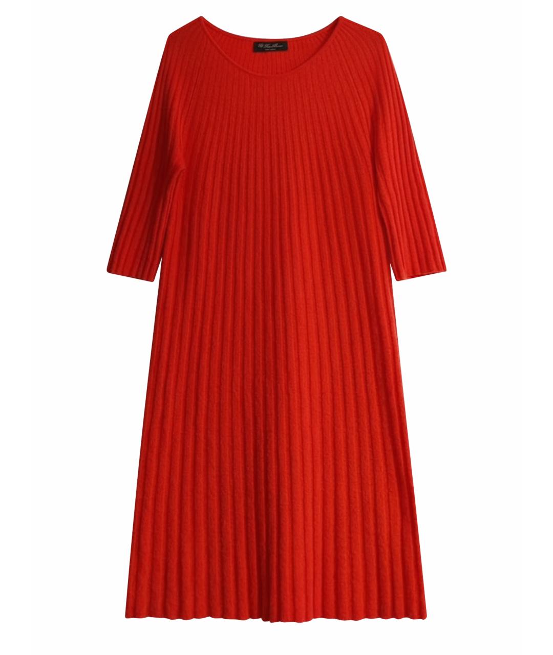 LORO PIANA Оранжевое кашемировое повседневное платье, фото 1