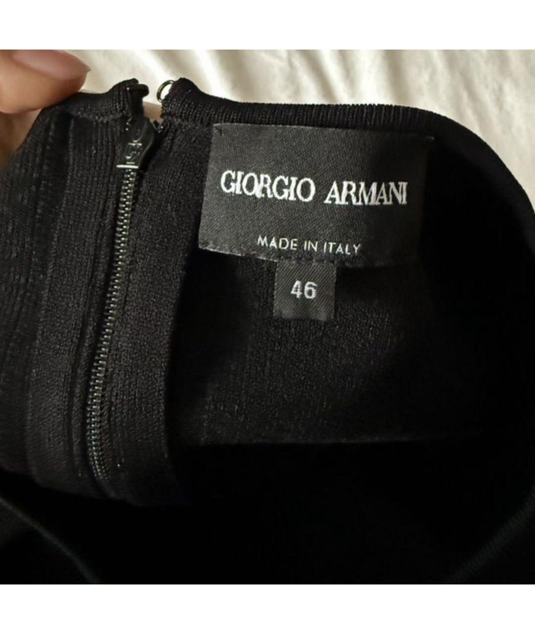 GIORGIO ARMANI Черное вискозное вечернее платье, фото 3