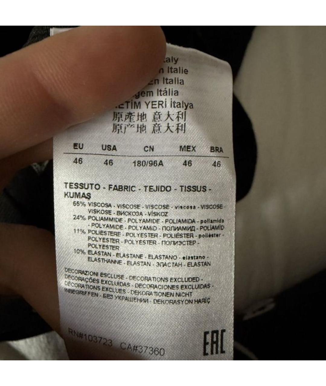 GIORGIO ARMANI Черное вискозное вечернее платье, фото 4