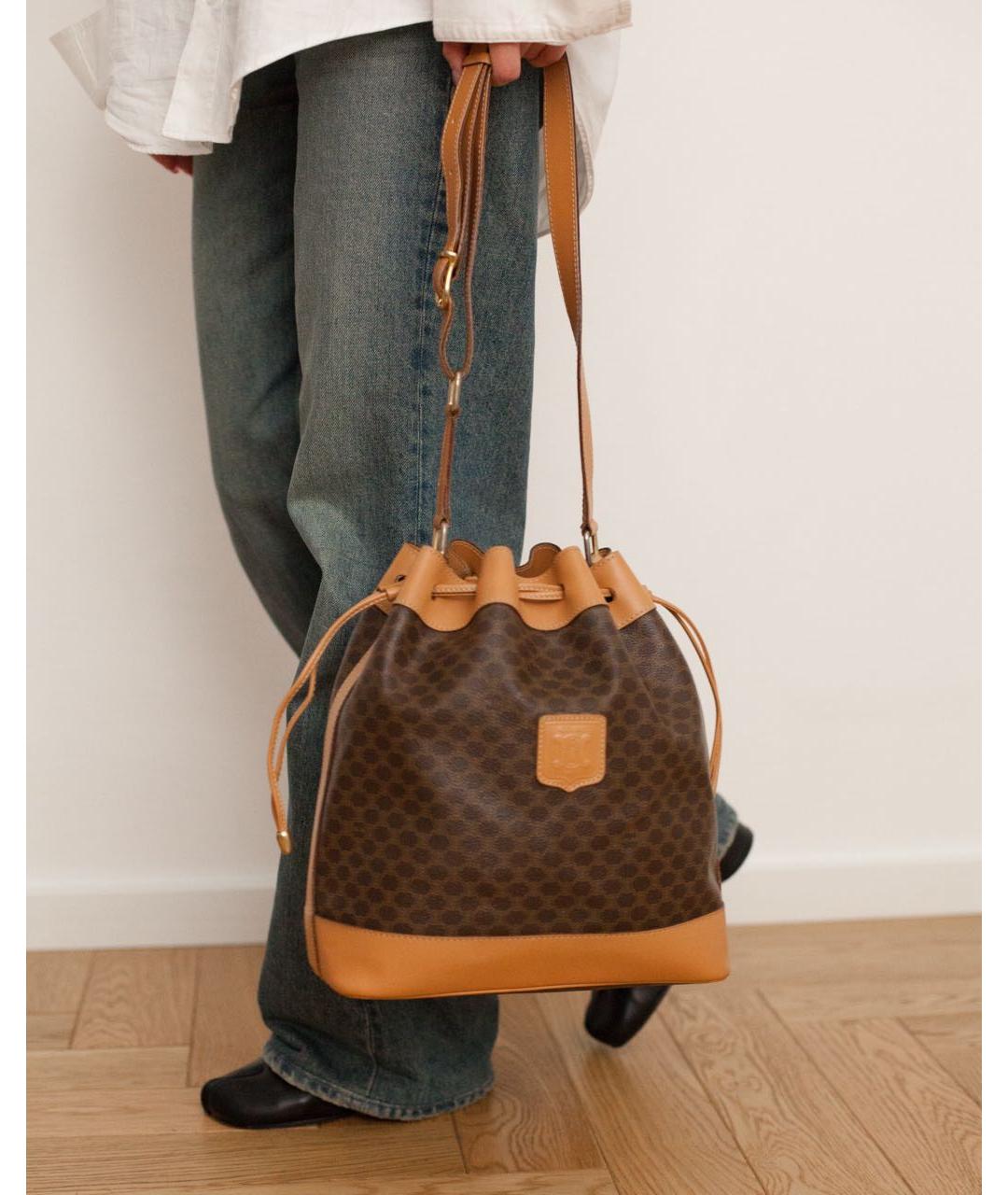 CELINE Коричневая сумка через плечо, фото 4