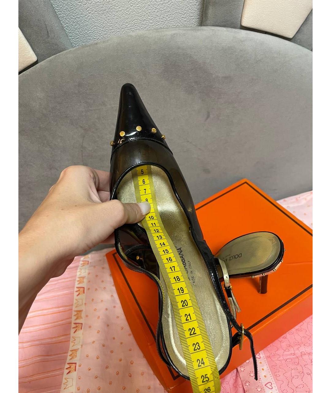 DOLCE&GABBANA Черные резиновые туфли, фото 5