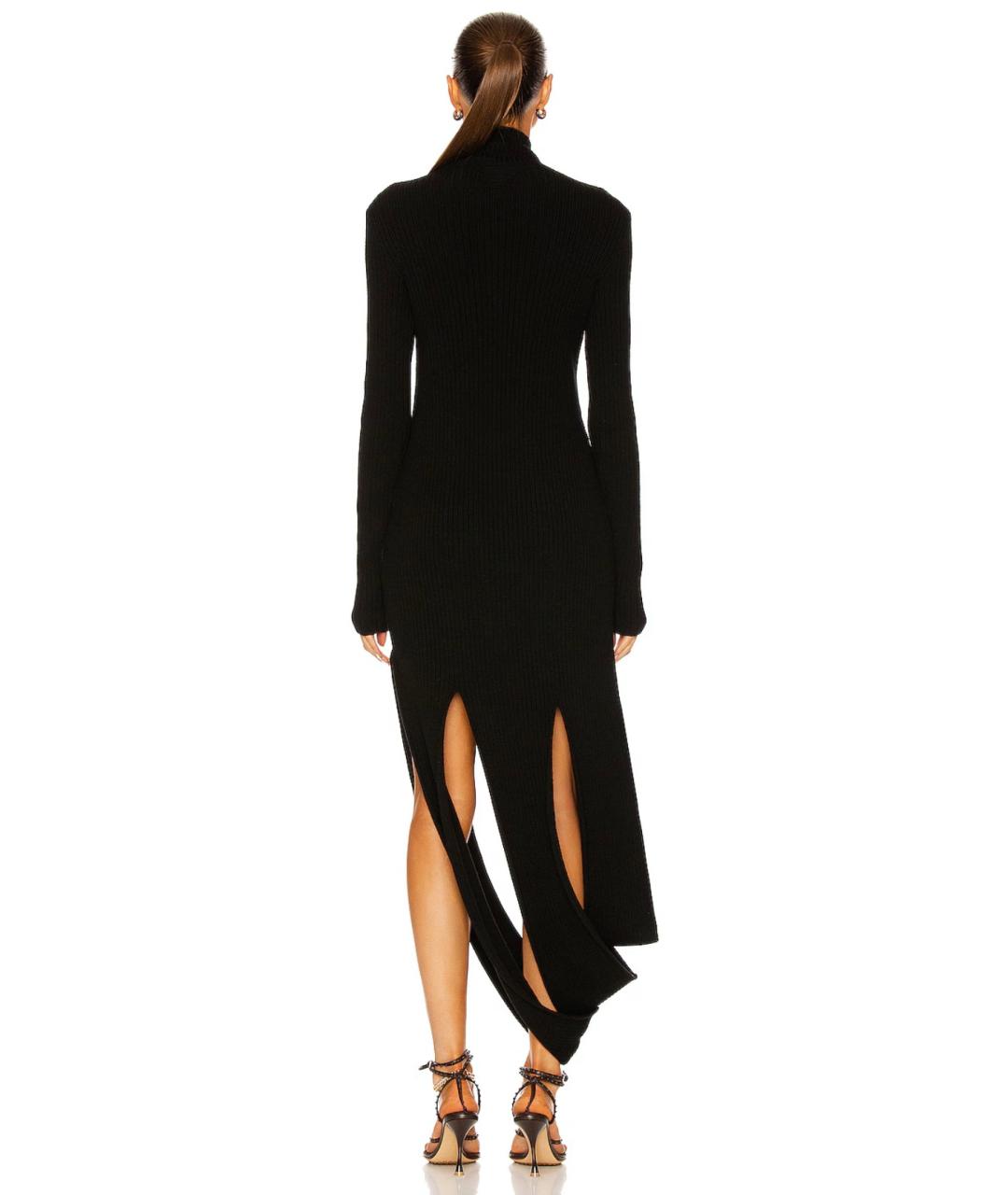 BOTTEGA VENETA Черное шерстяное коктейльное платье, фото 5