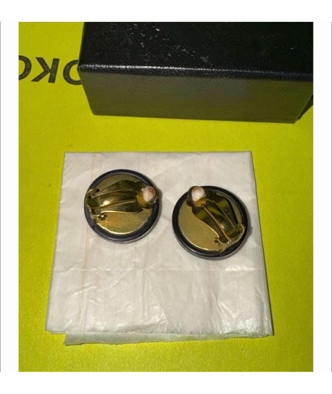 CHANEL Черные клипсы, фото 2