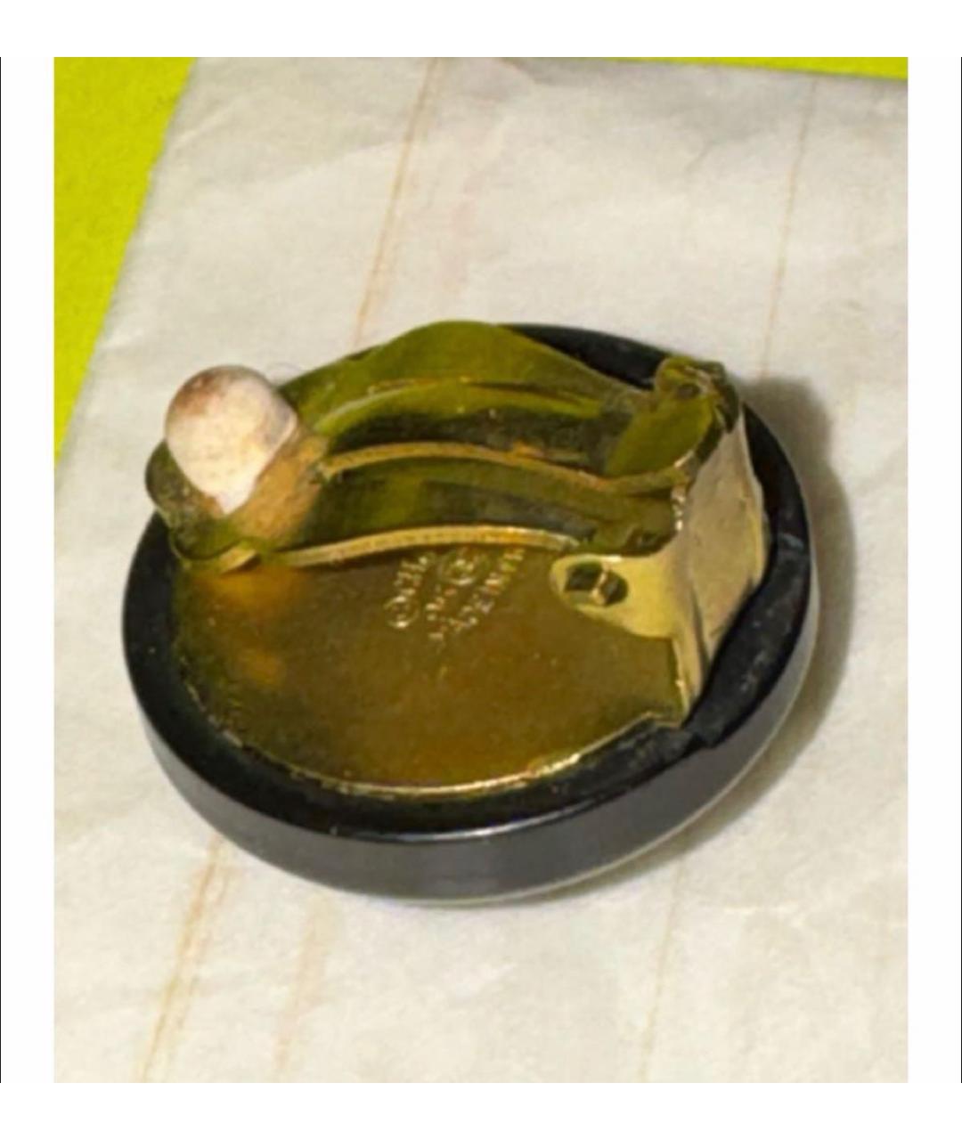 CHANEL Черные клипсы, фото 3